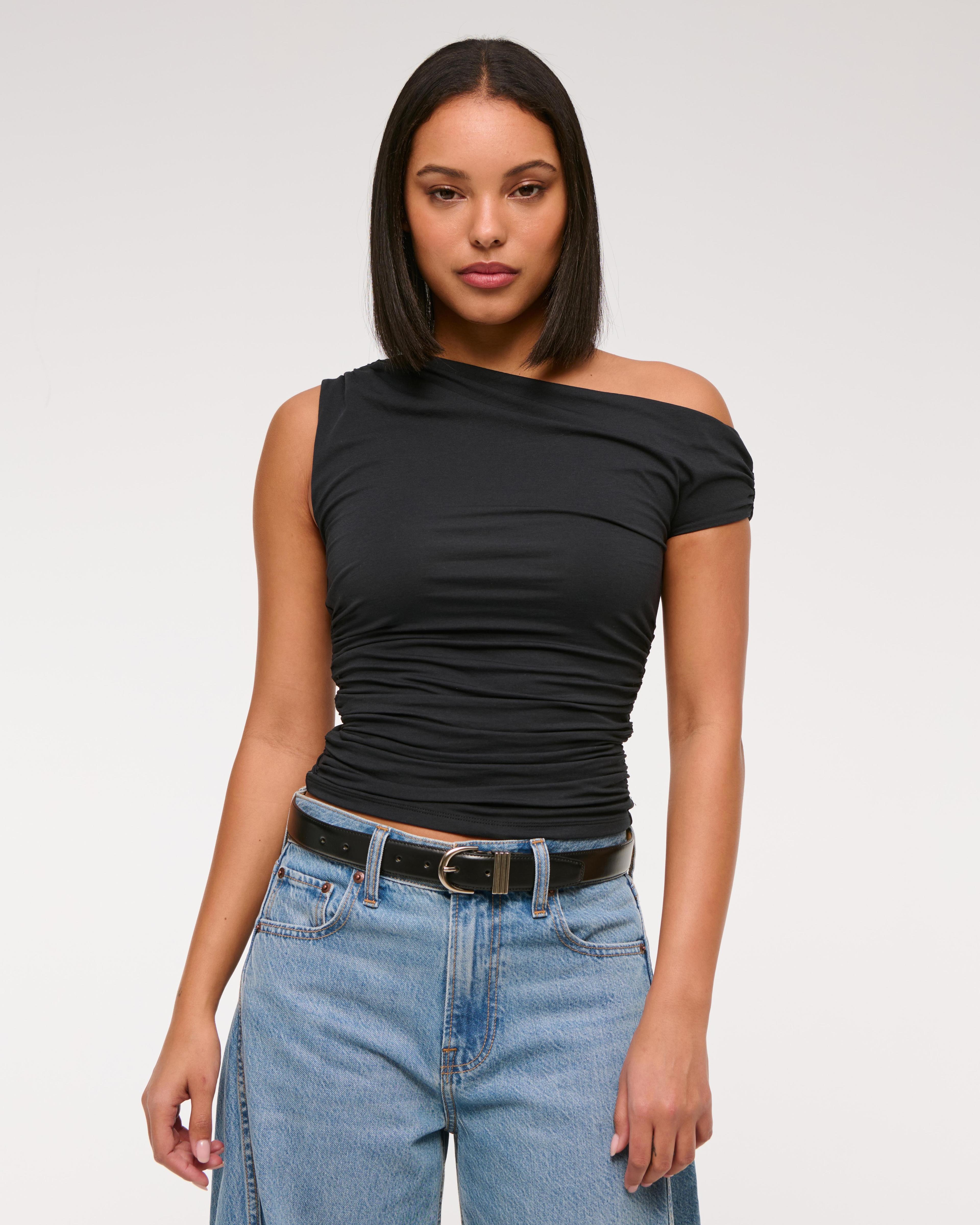 Asymmetrical Draped Top Product Image