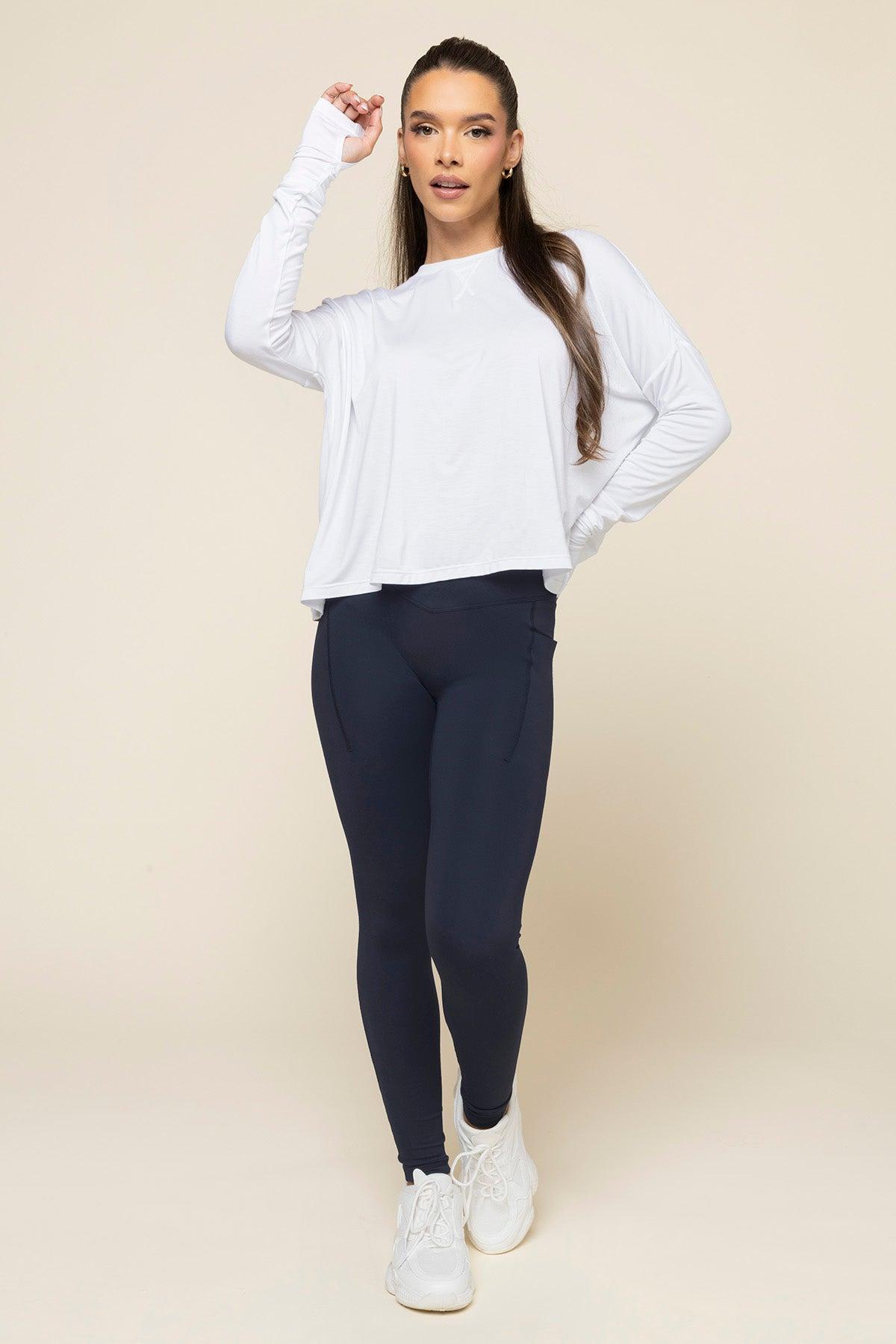 The Perfect Long Sleeve Top - Dusty Blue Product Image