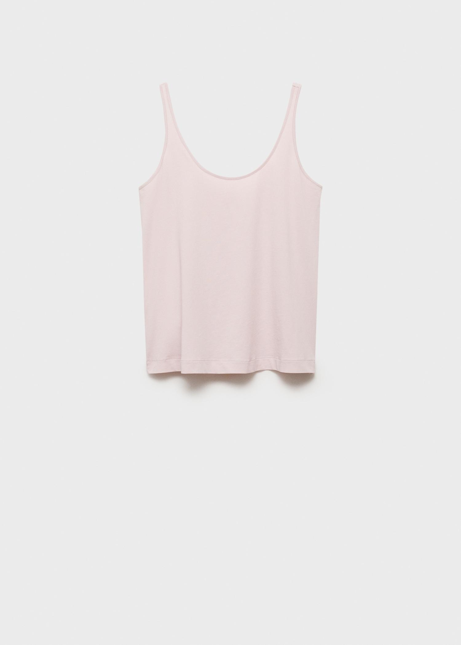 Pajama top with straps - Women | MANGO USA Product Image