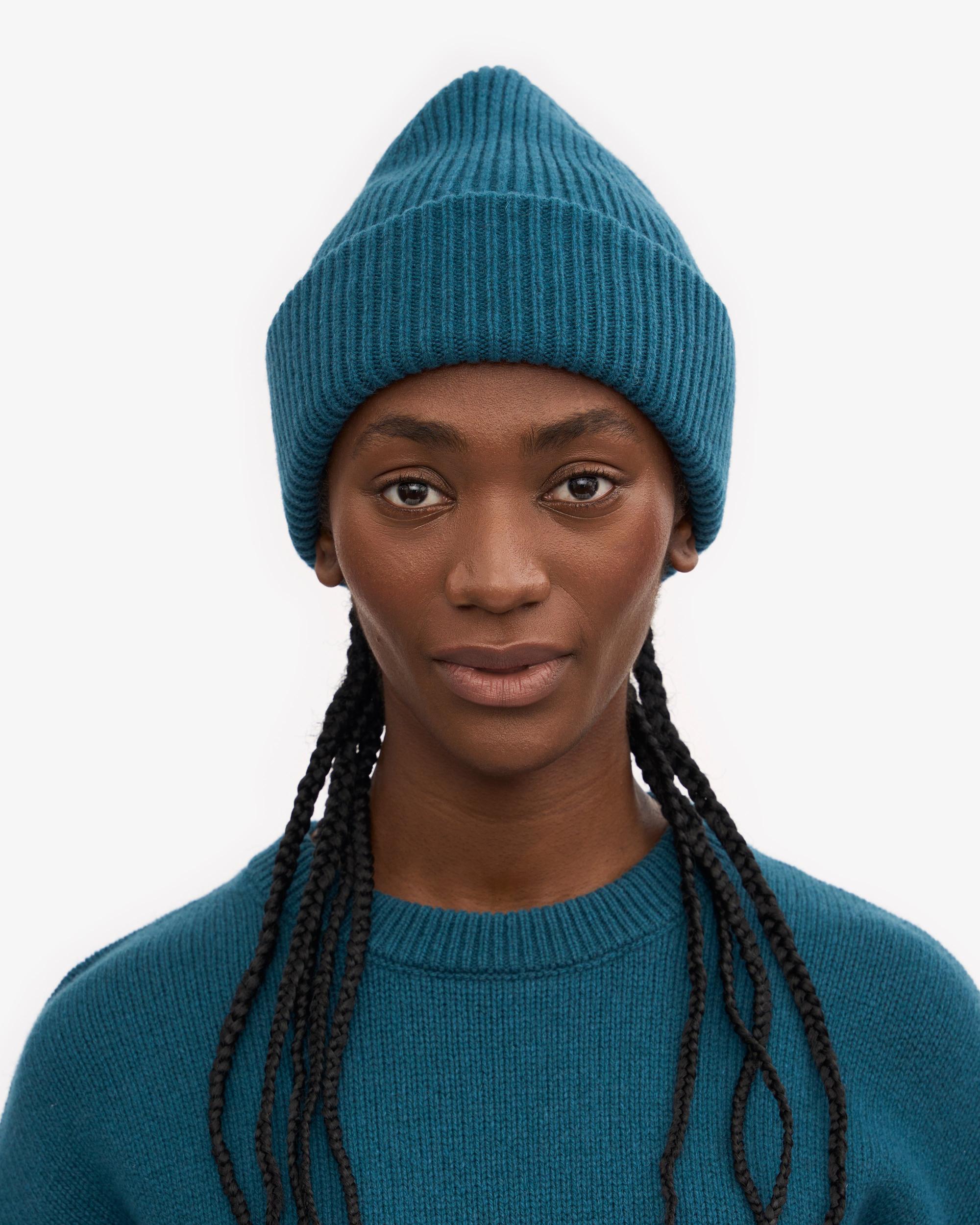 Merino Wool Hat - Emerald Green Product Image