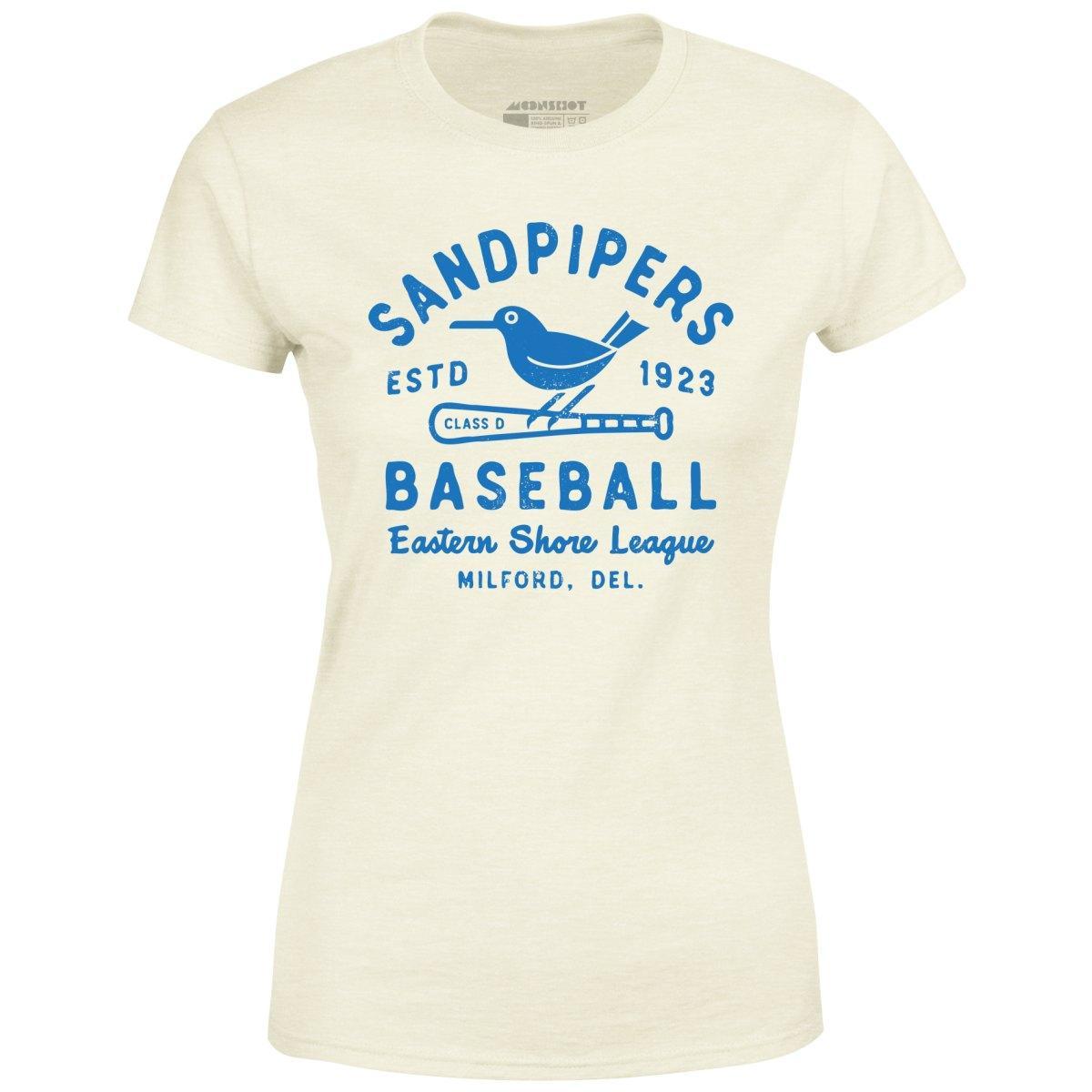 Milford Sandpipers - Delaware - Vintage Defunct Baseball Teams - Women's T-Shirt Female Product Image