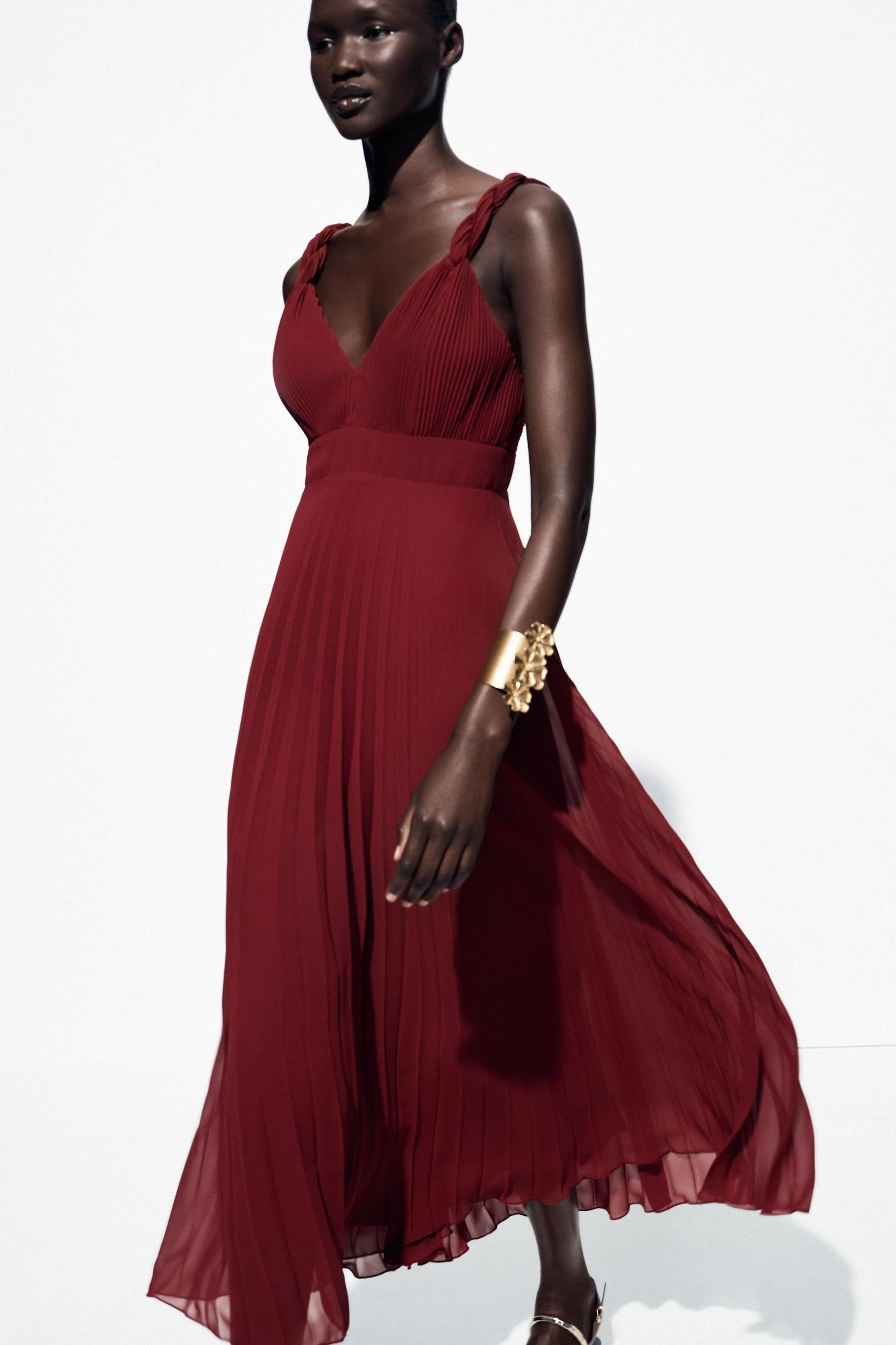 PLEATED MIDI DRESS Product Image