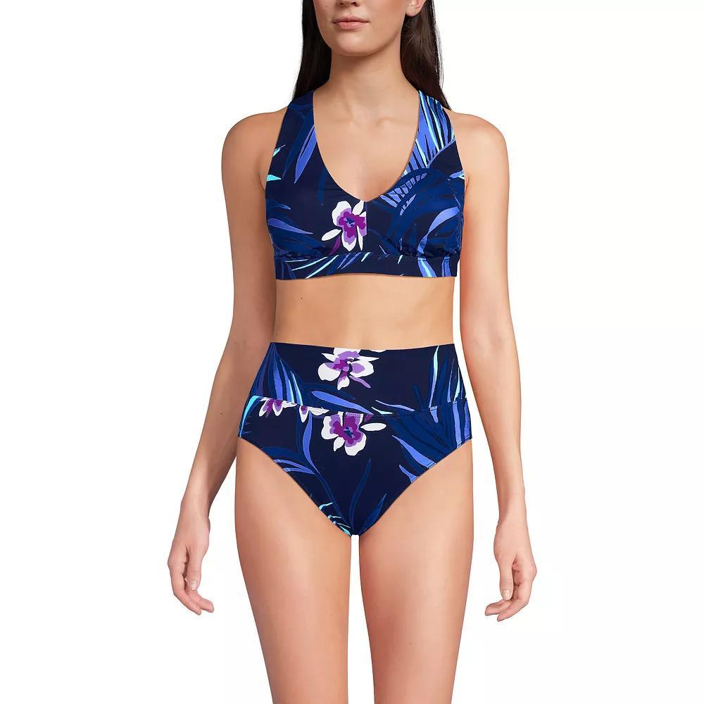 Women's Lands' End V-Neck Tankini & High Waisted Bottom 2-pc. Swimsuit Set,  Product Image