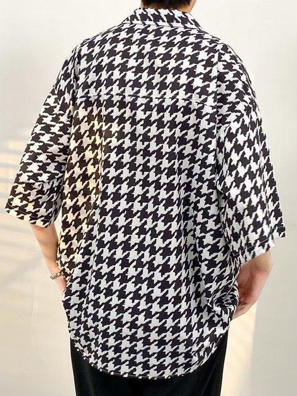Men's Houndstooth Button Down Shirt Product Image
