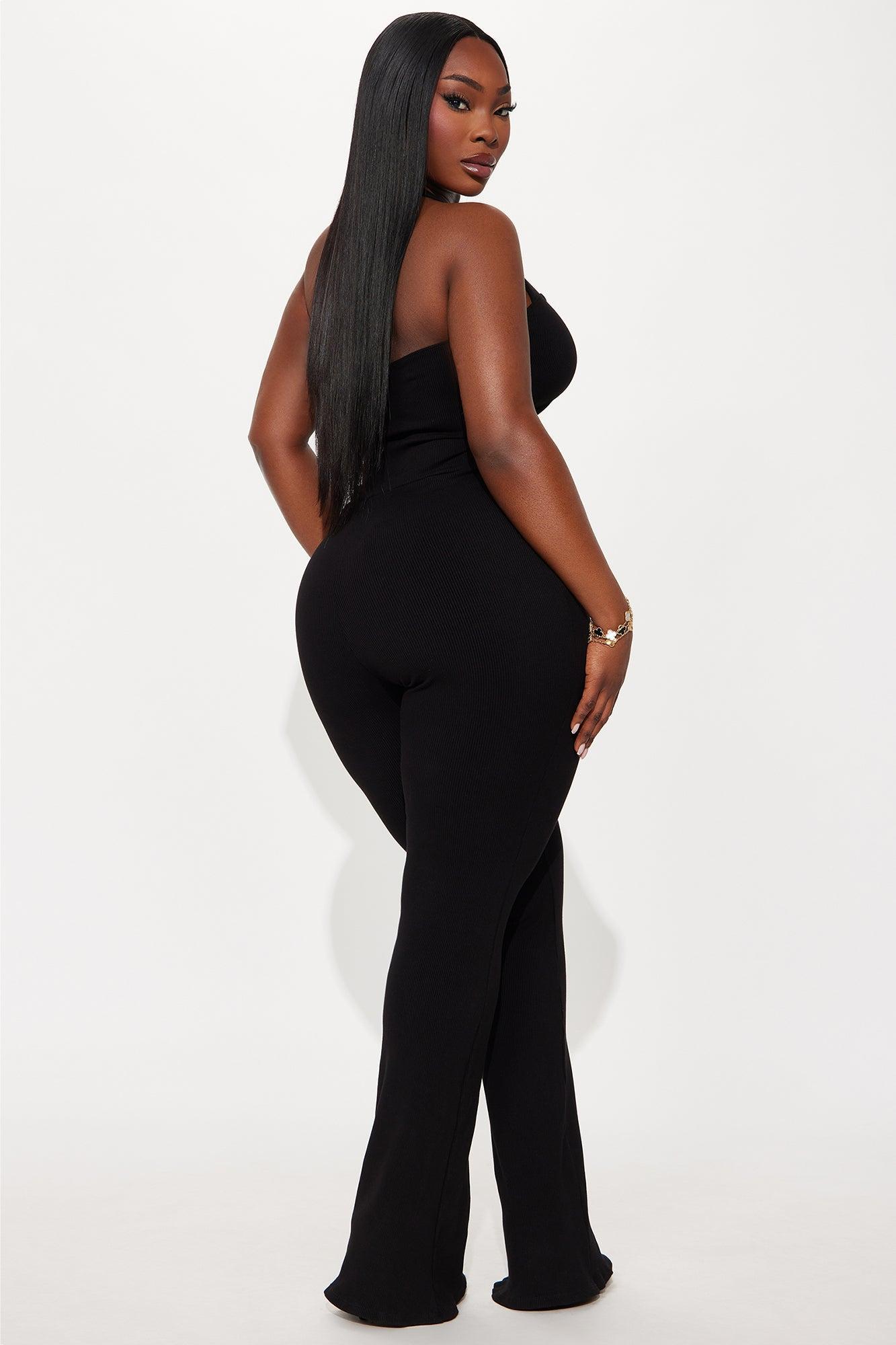 Amara Snatched Halter Jumpsuit - Black Female Product Image