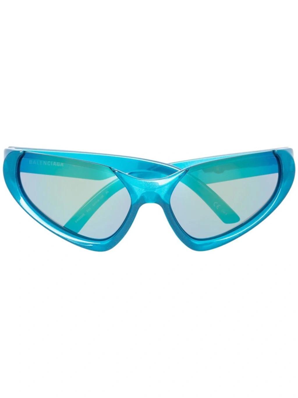 BALENCIAGA Xpander Cat-eye Frame Sunglasses In Blue Product Image