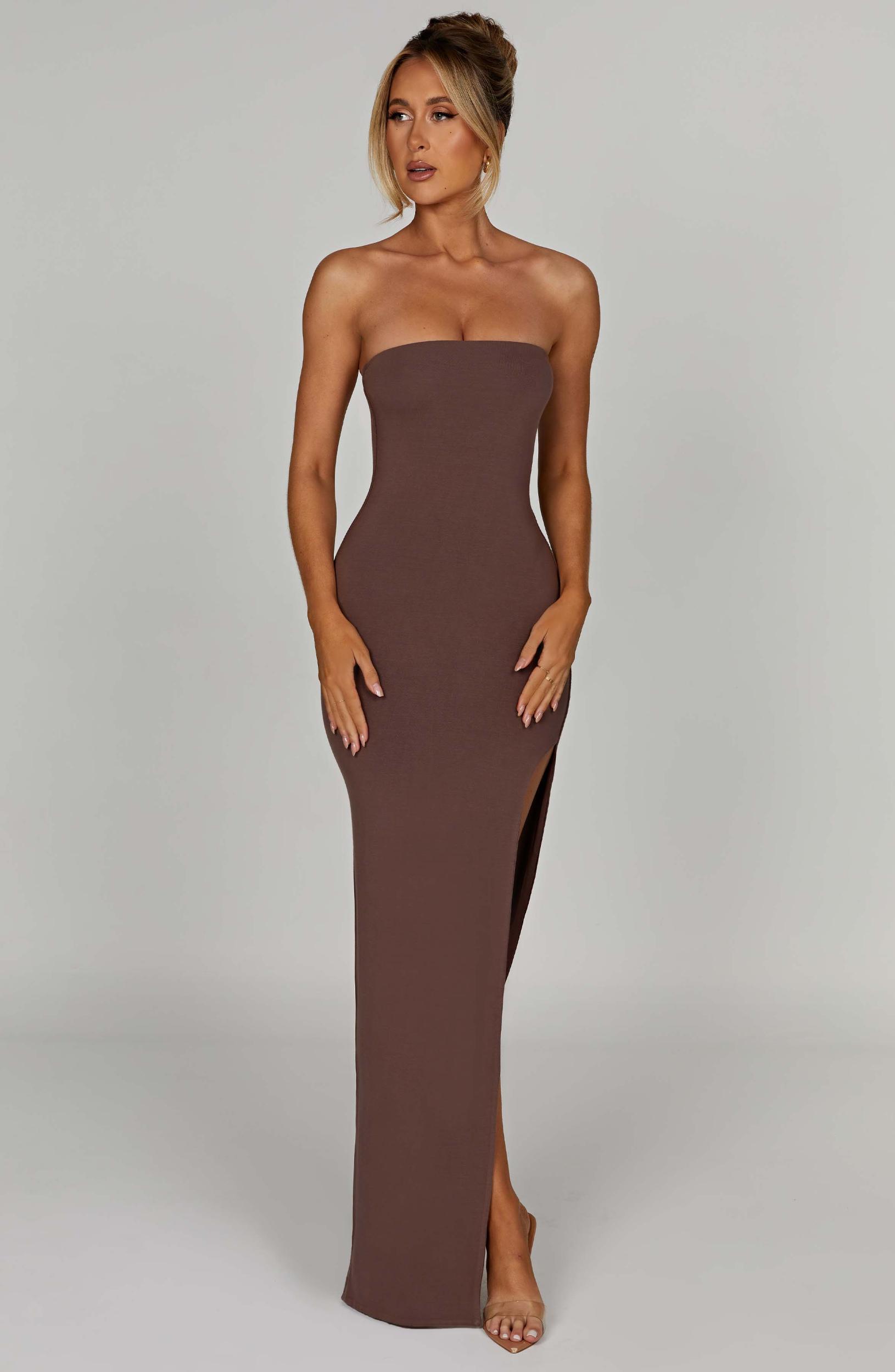 Teyana Maxi Dress - Chocolate Product Image