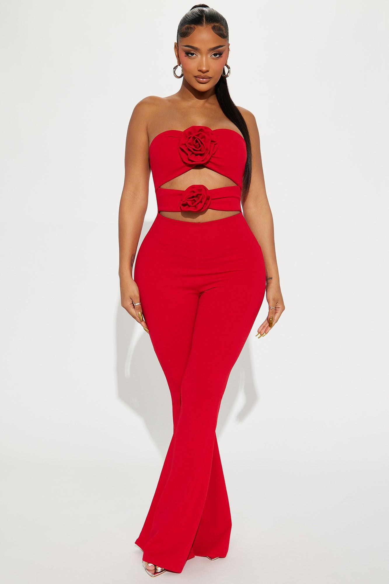 Bleeding Love Jumpsuit - Red Product Image