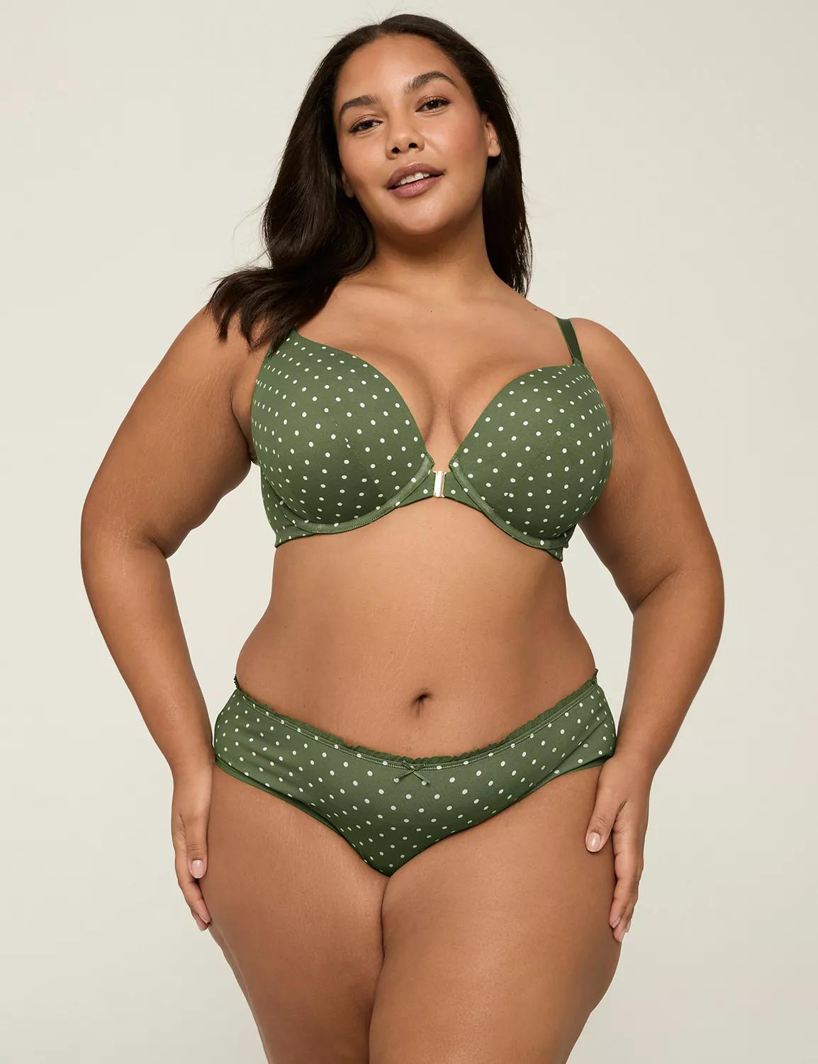 Front-Close Cotton Boost Plunge Bra Product Image