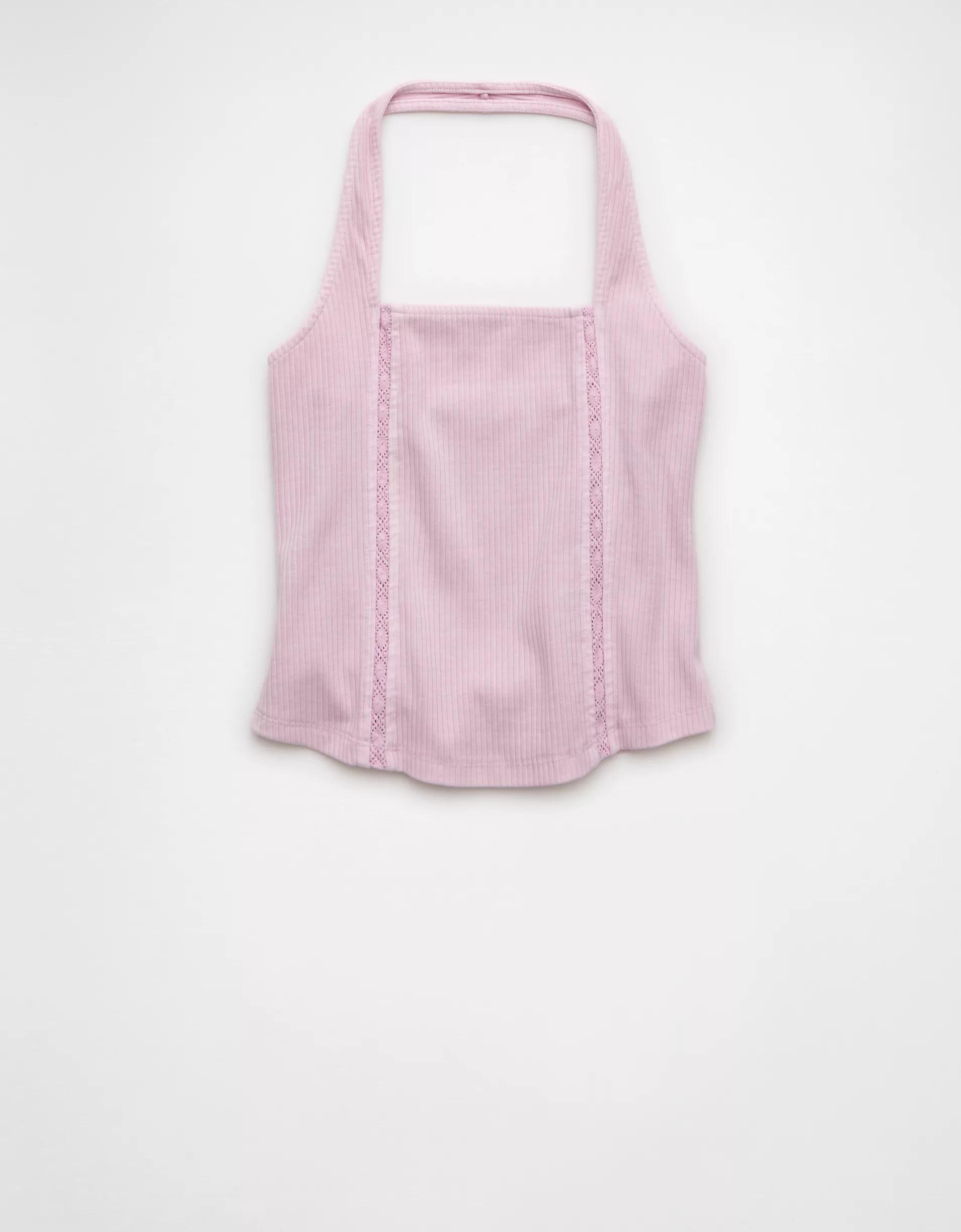 AE Lace Halter Tank Top Product Image