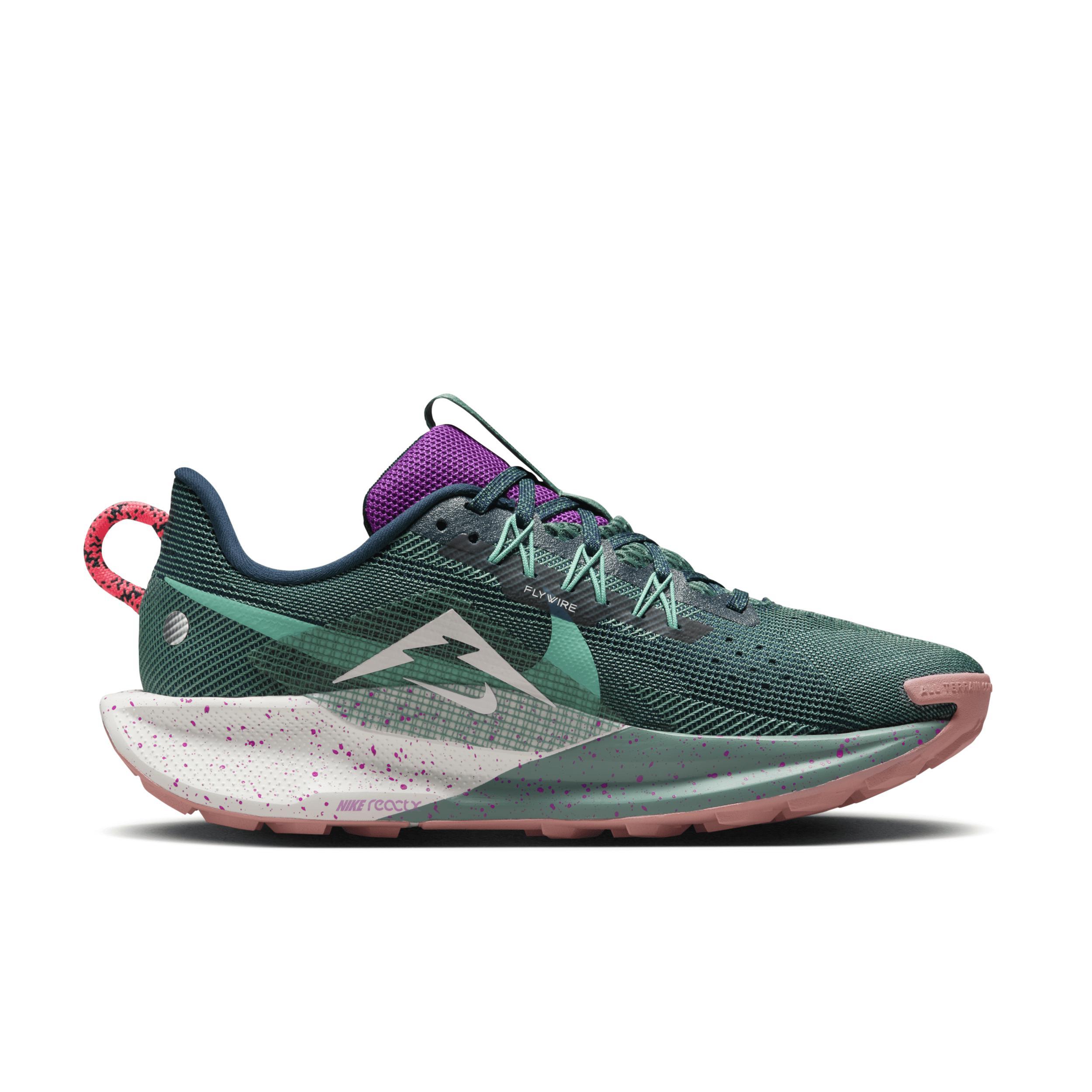 Nike Womens Reactx Pegasus Trail 5 - Running Shoes Armory Navy/Phantom/Vivid Grape Product Image