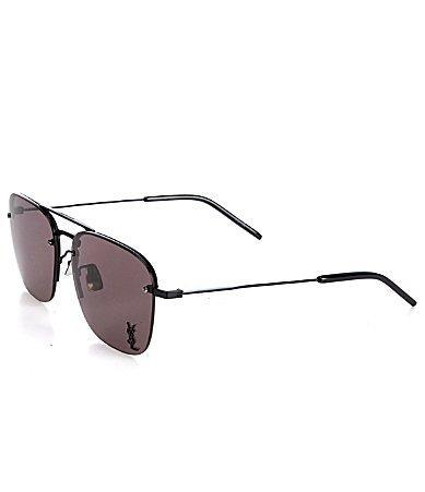 Raised YSL Metal Aviator Sunglasses Product Image