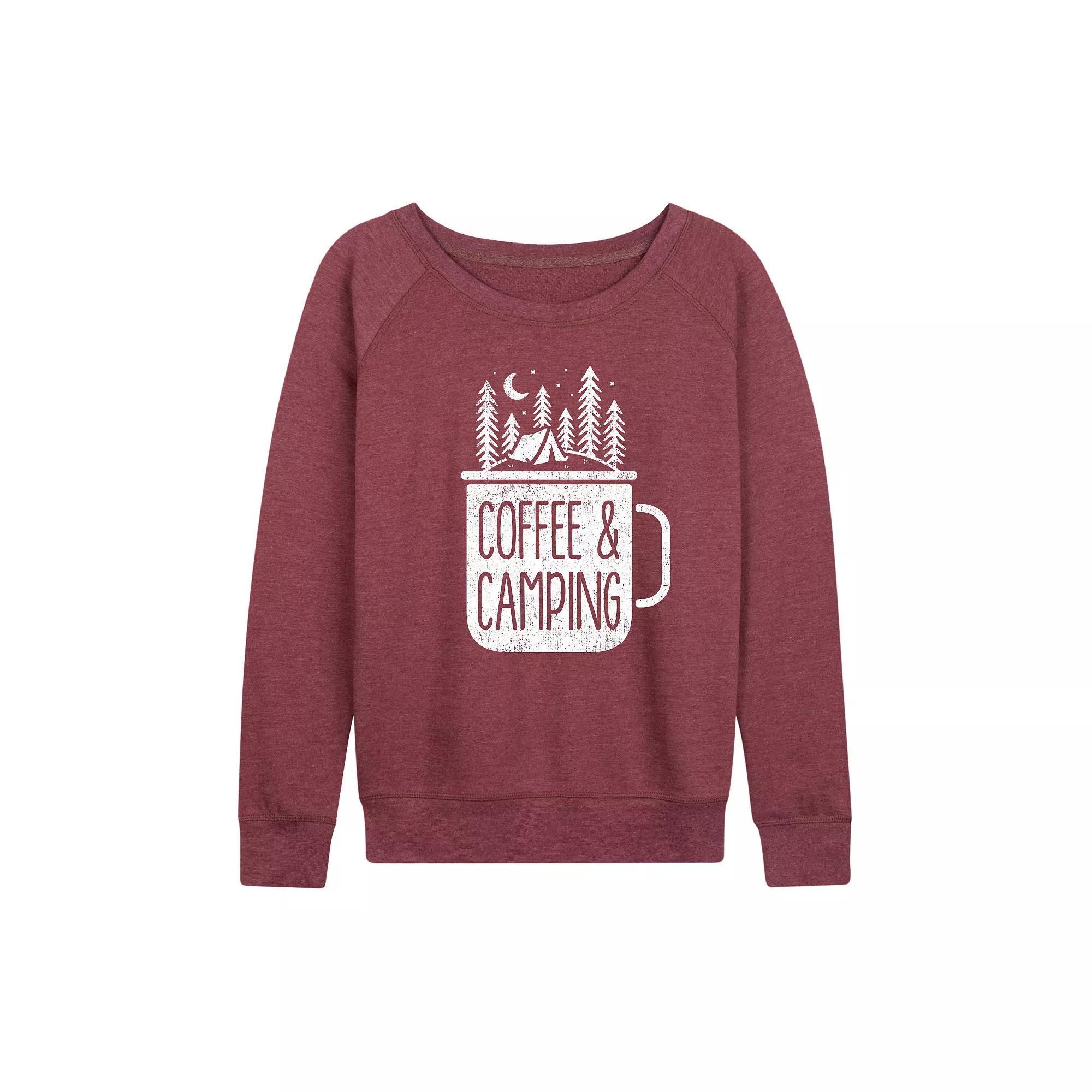 Women's Coffee And Camping French Terry Long Sleeve Tee,  Product Image