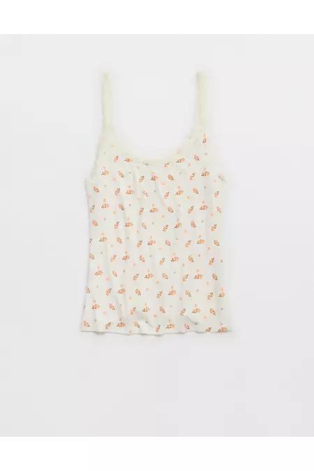 Aerie Real Soft Lace Trim Tank Women's Product Image