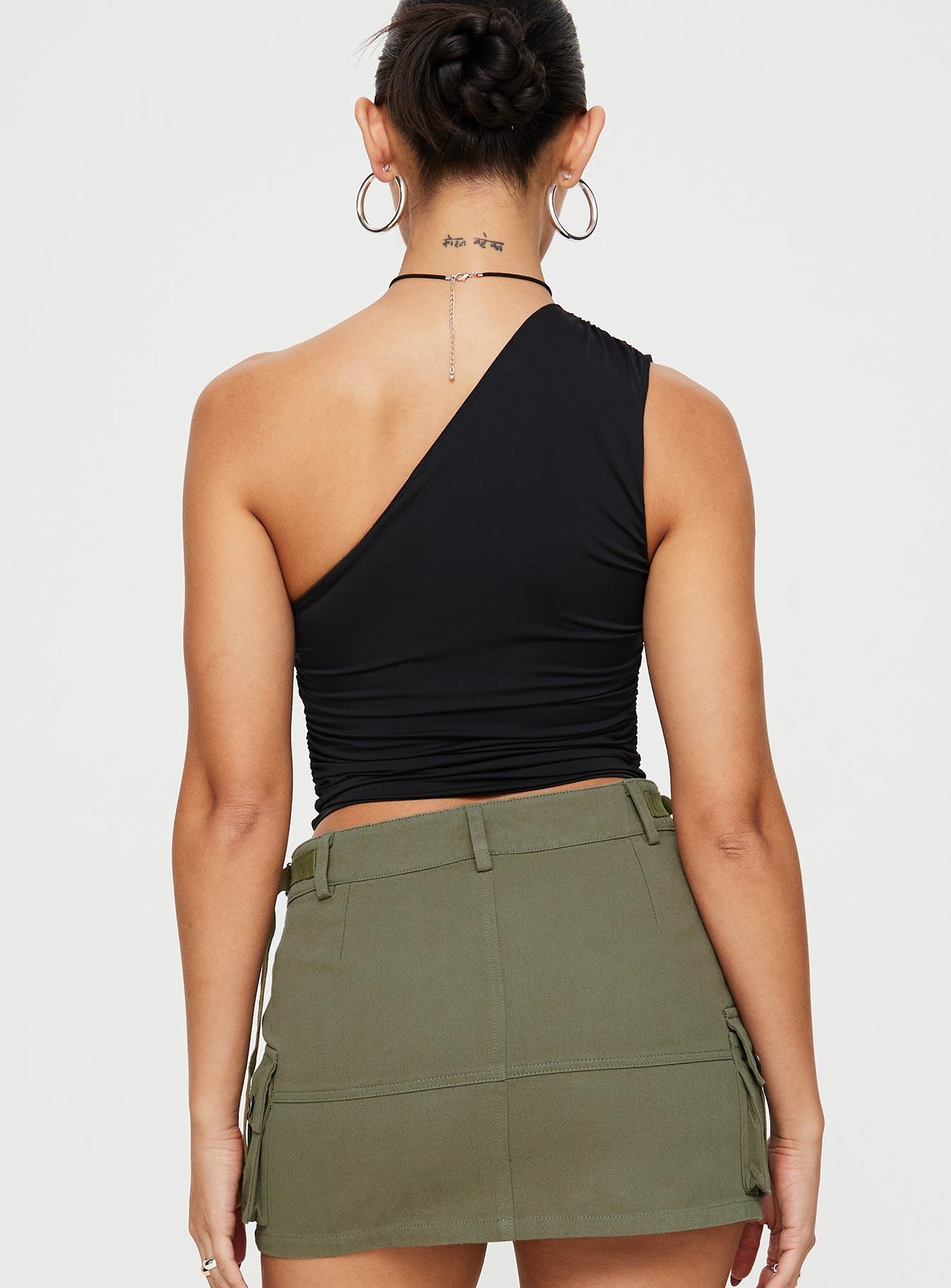 Annem One Shoulder Top Black Product Image