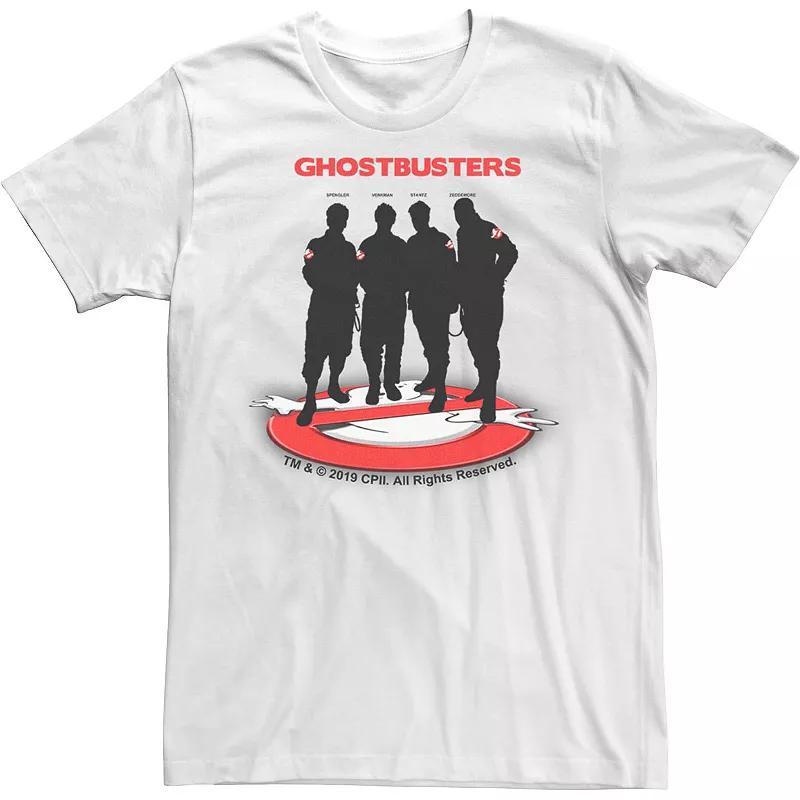 Men's Ghostbusters Group Shot Silhouette Poster Tee, Size: Large, White Product Image