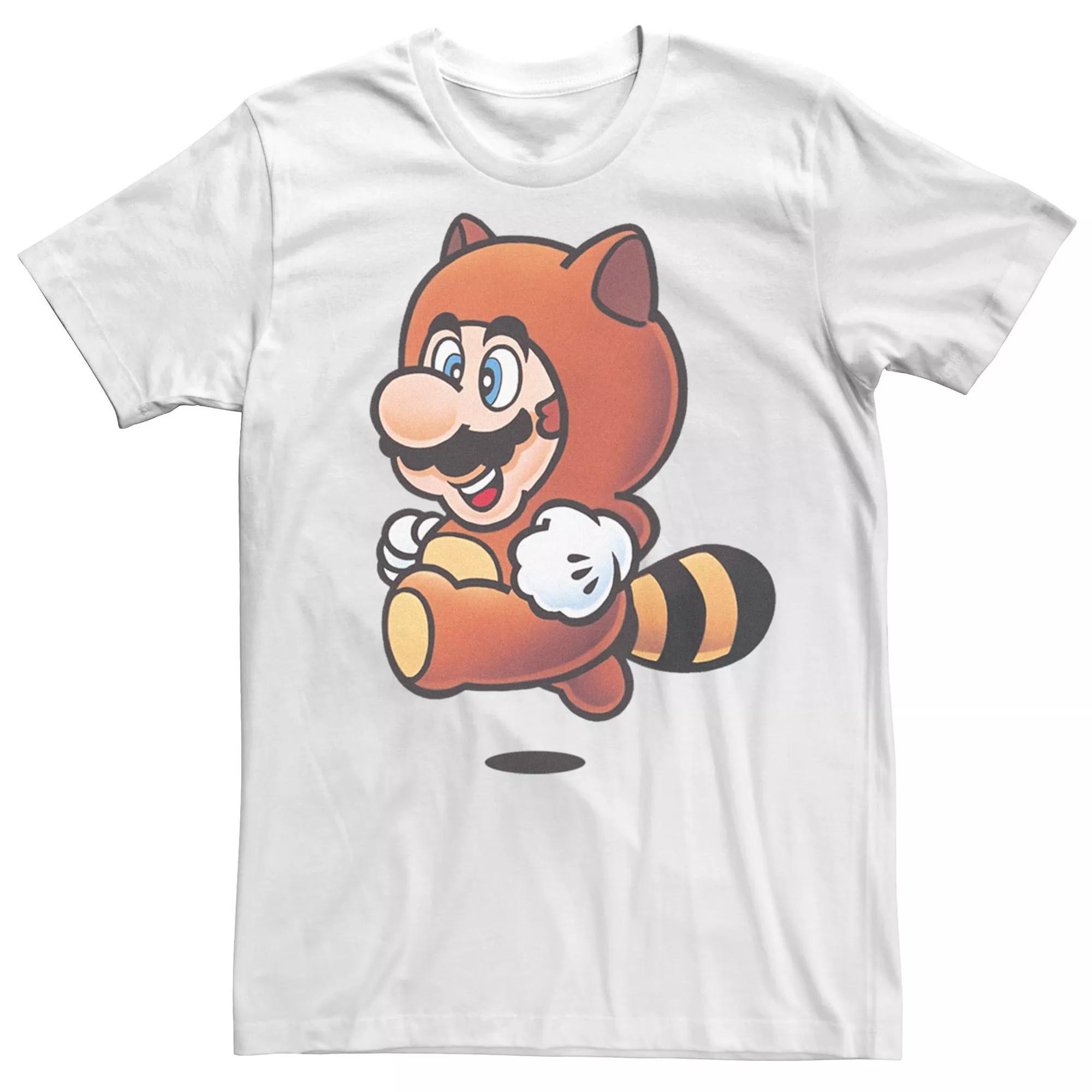 Men's Nintendo Super Mario Tanooki Suit Tee, Size: Large, White Product Image