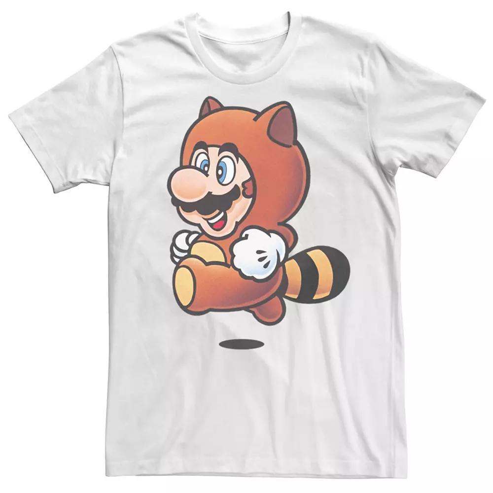 Men's Nintendo Super Mario Tanooki Suit Tee, Size: Large, White Product Image
