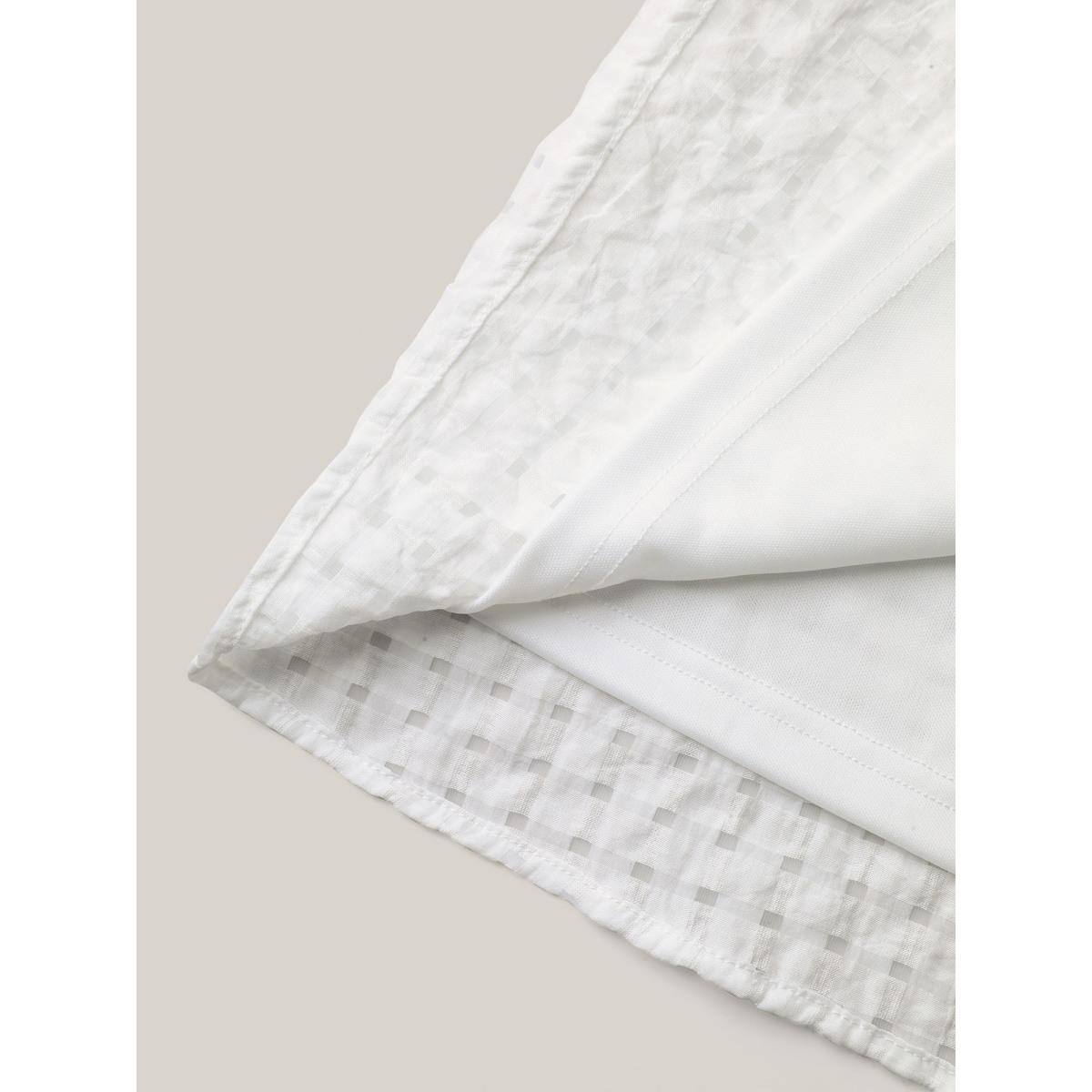 Plus Size WhiteSmoke Textured Sheer Lined Flutter Sleeve Blouse Women Leisure Cap Sleeve Round Neck Casual Blouses BloomChic 10/M Product Image