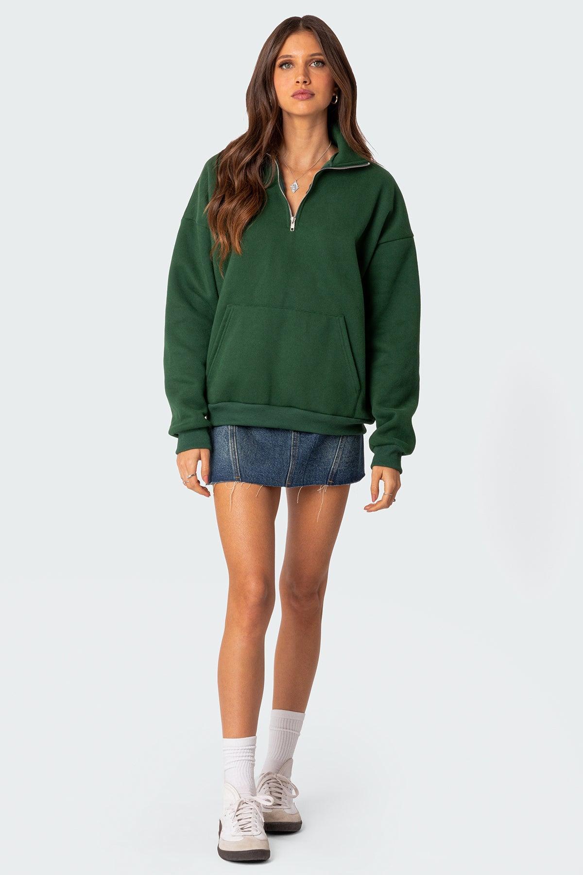 Oversized Quarter Zip Sweatshirt Product Image