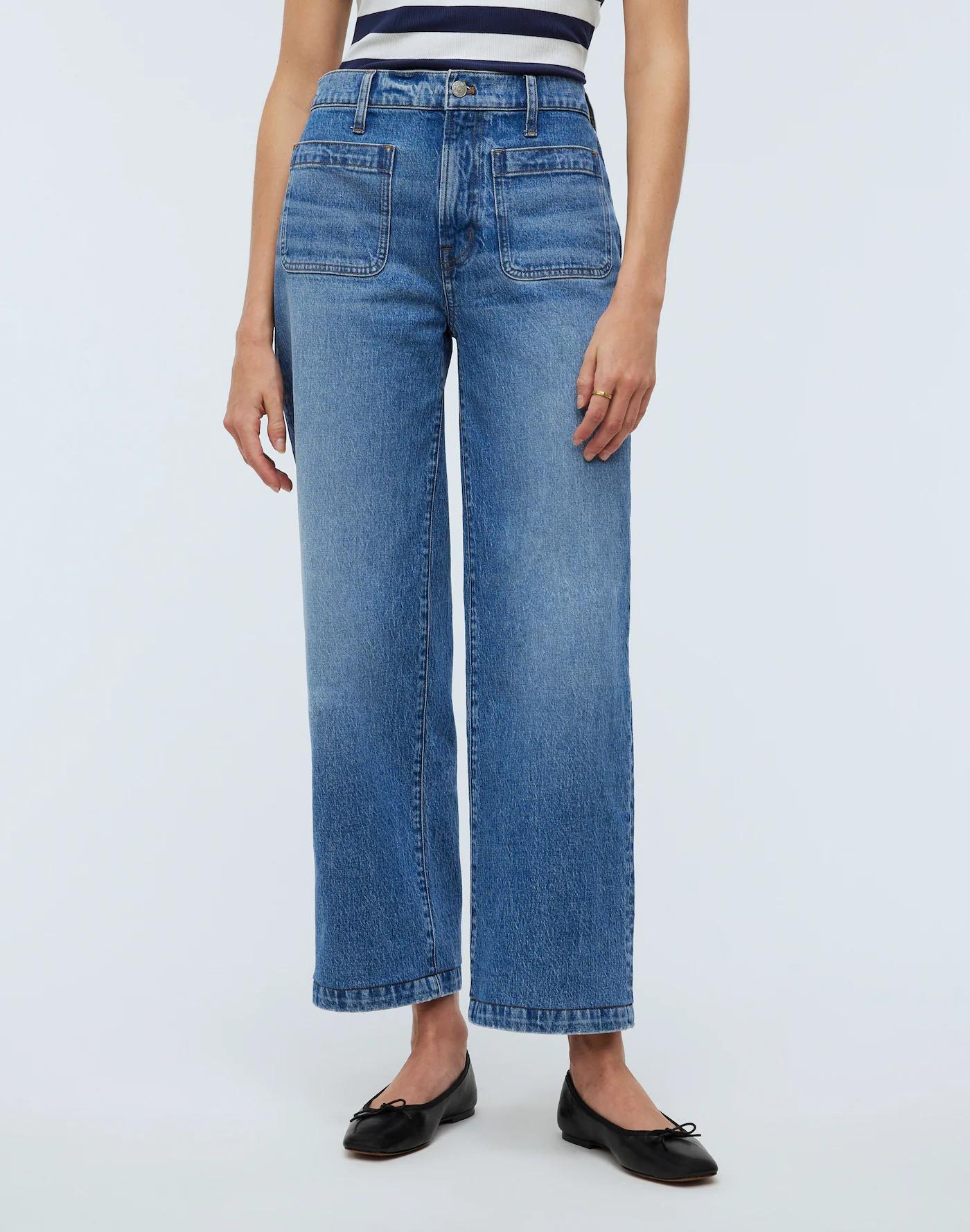 The Emmett Wide-Leg Full Length Jean: Patch Pocket Edition Product Image