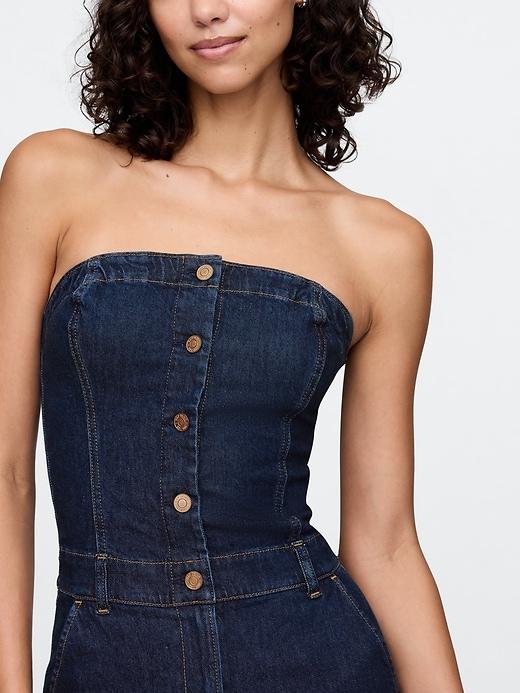 Strapless Denim Jumpsuit Product Image