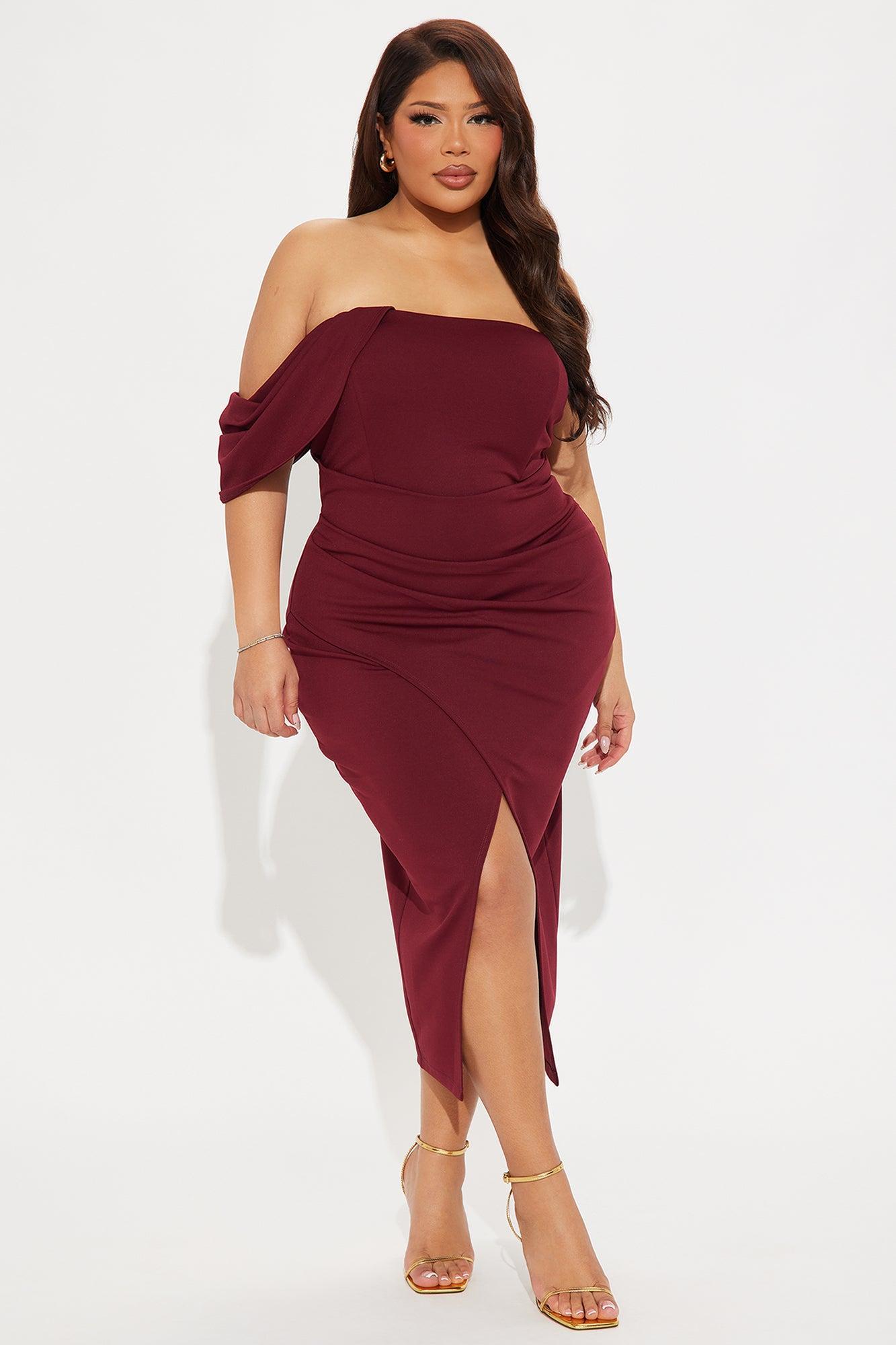 Camilla Midi Dress - Wine Product Image