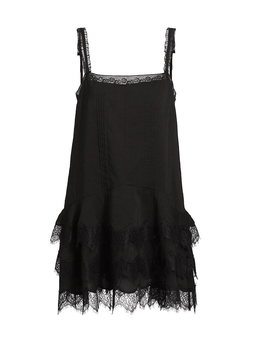 Womens Cleodora Lace-Trim Slip Minidress Product Image