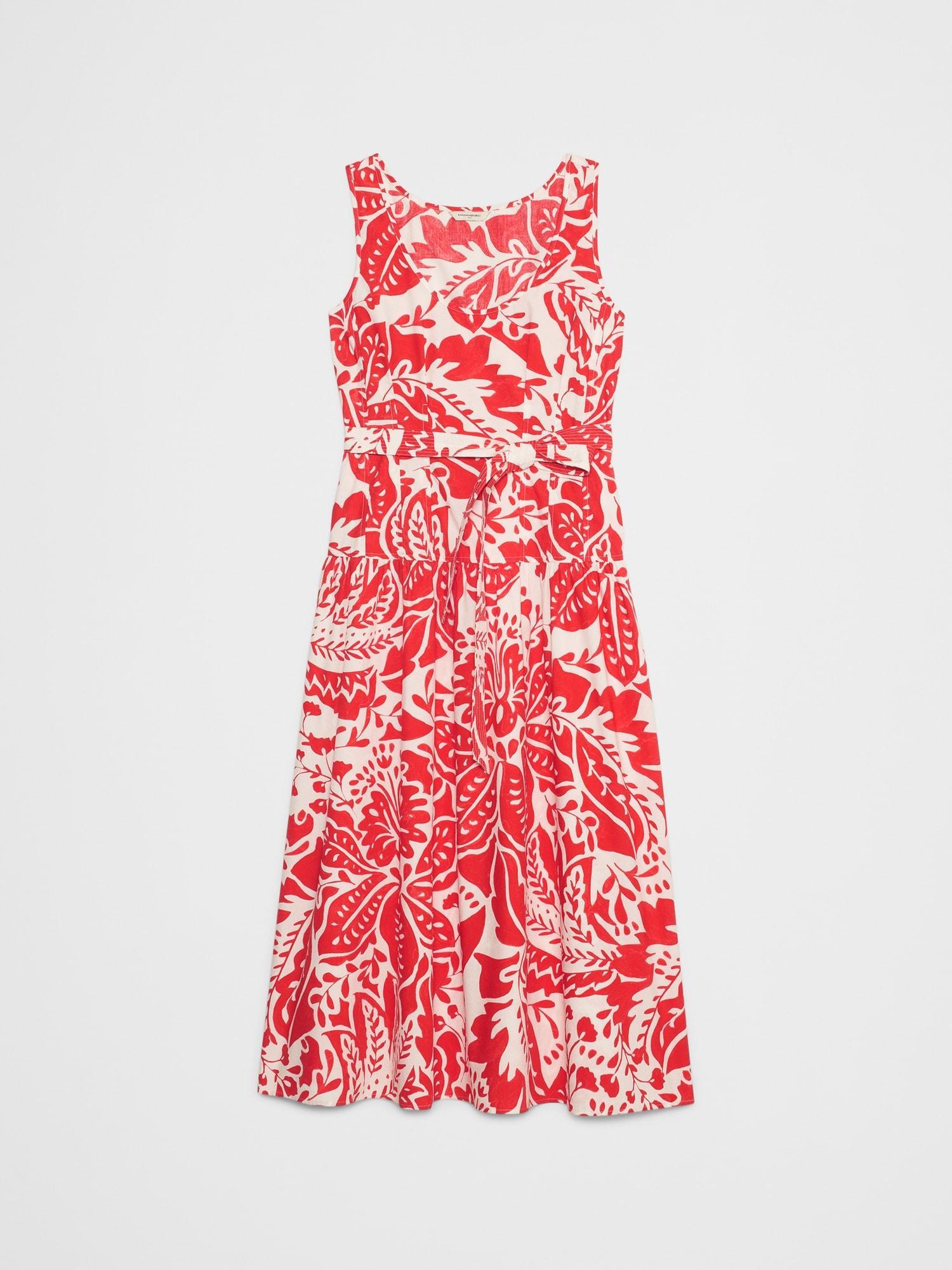 Poplin Corset Waist Midi Dress Product Image