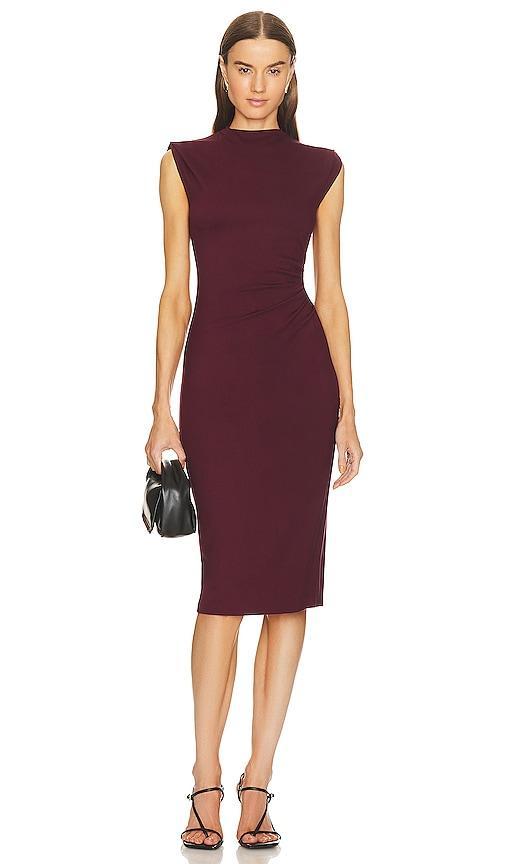 Darrius Sleeveless Pleated Bodycon Midi Dress Product Image