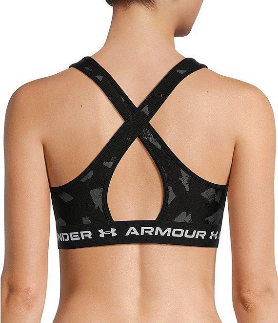 Under Armour Women's Armour® Mid Crossback Printed Scoop Neck Sports Bra Product Image