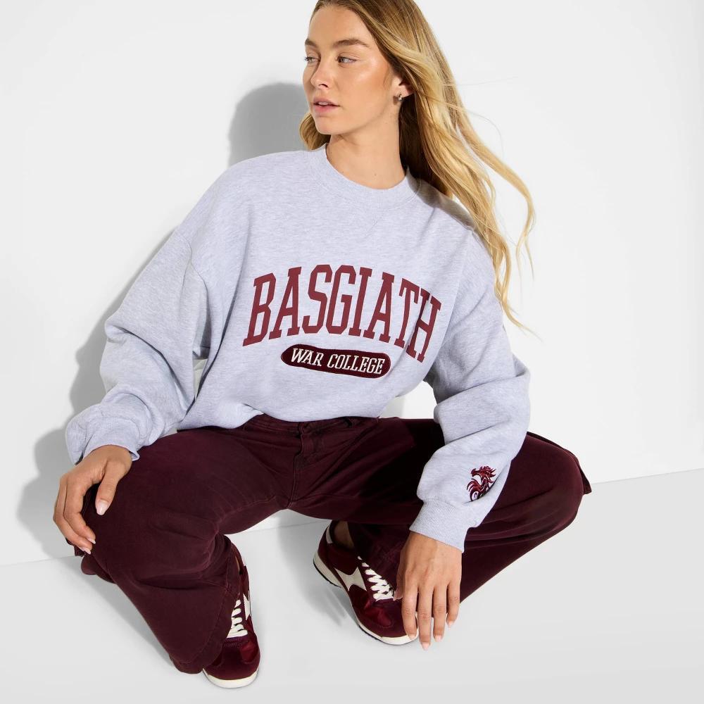 Women's Empyrean Basgiath War College Graphic Sweatshirt - Gray XXS (Target Exclusive) Product Image