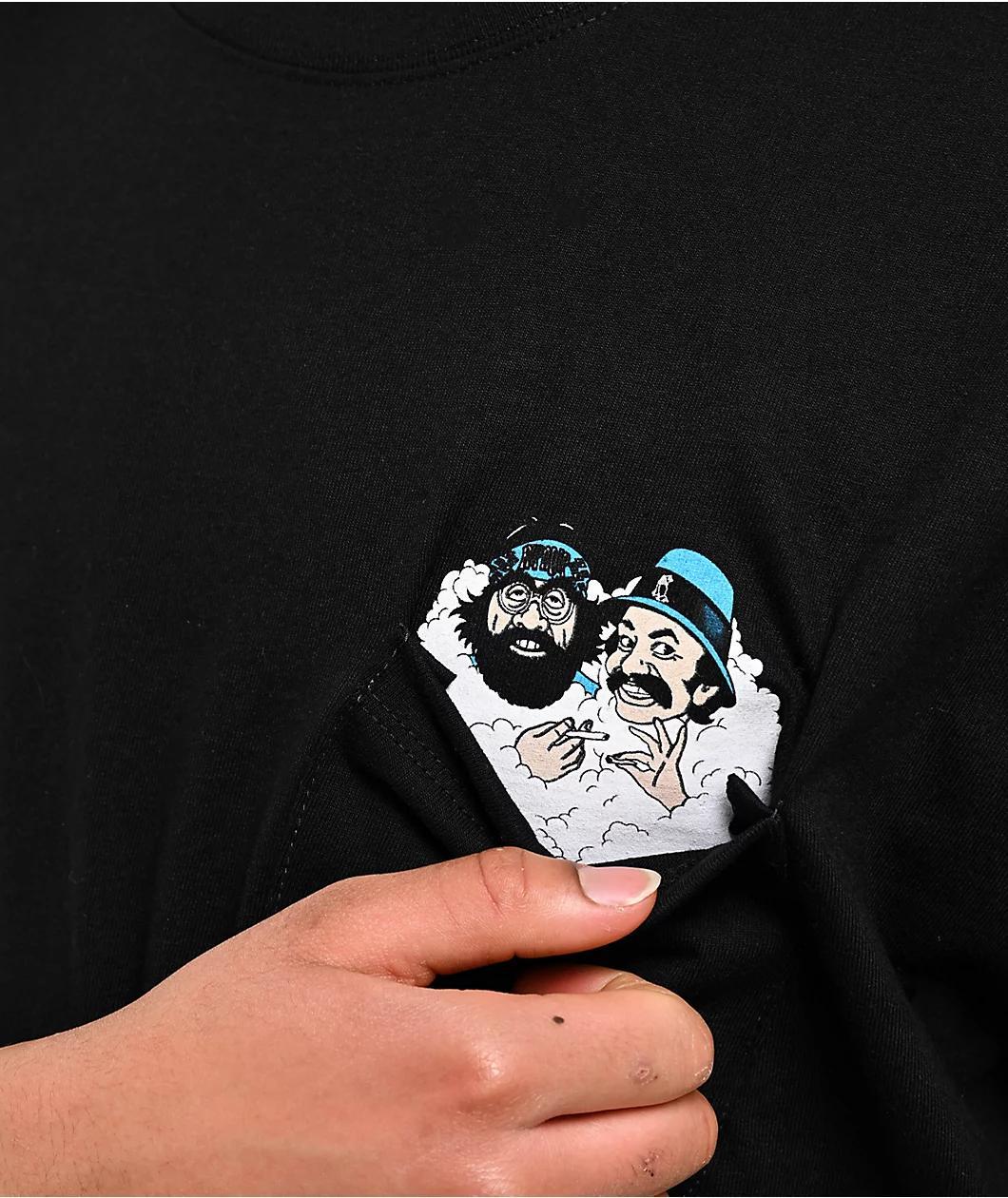 RIPNDIP x Cheech & Chong Black Pocket T-Shirt Product Image