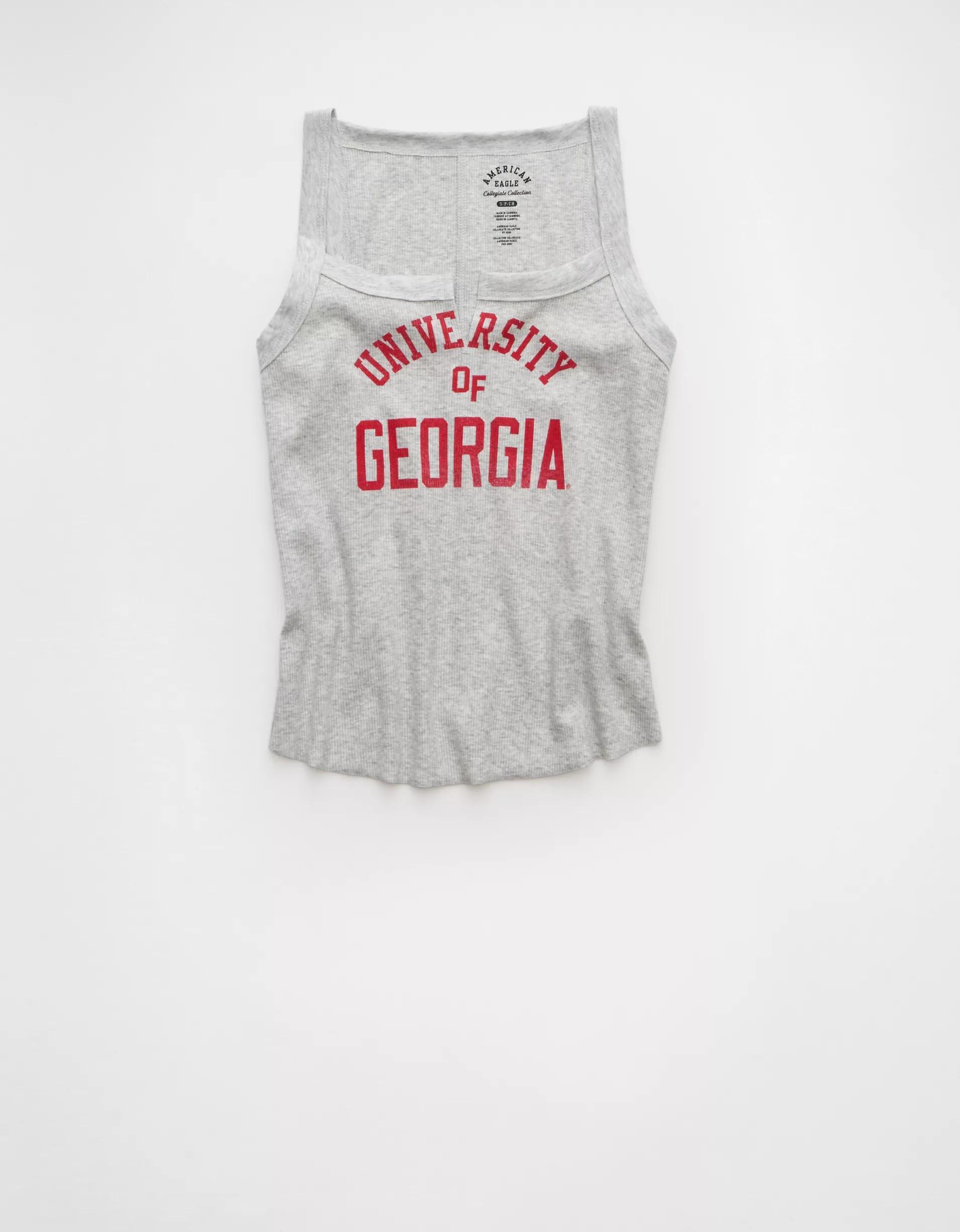AE Georgia Bulldogs Graphic Notch Neck Tank Top Product Image