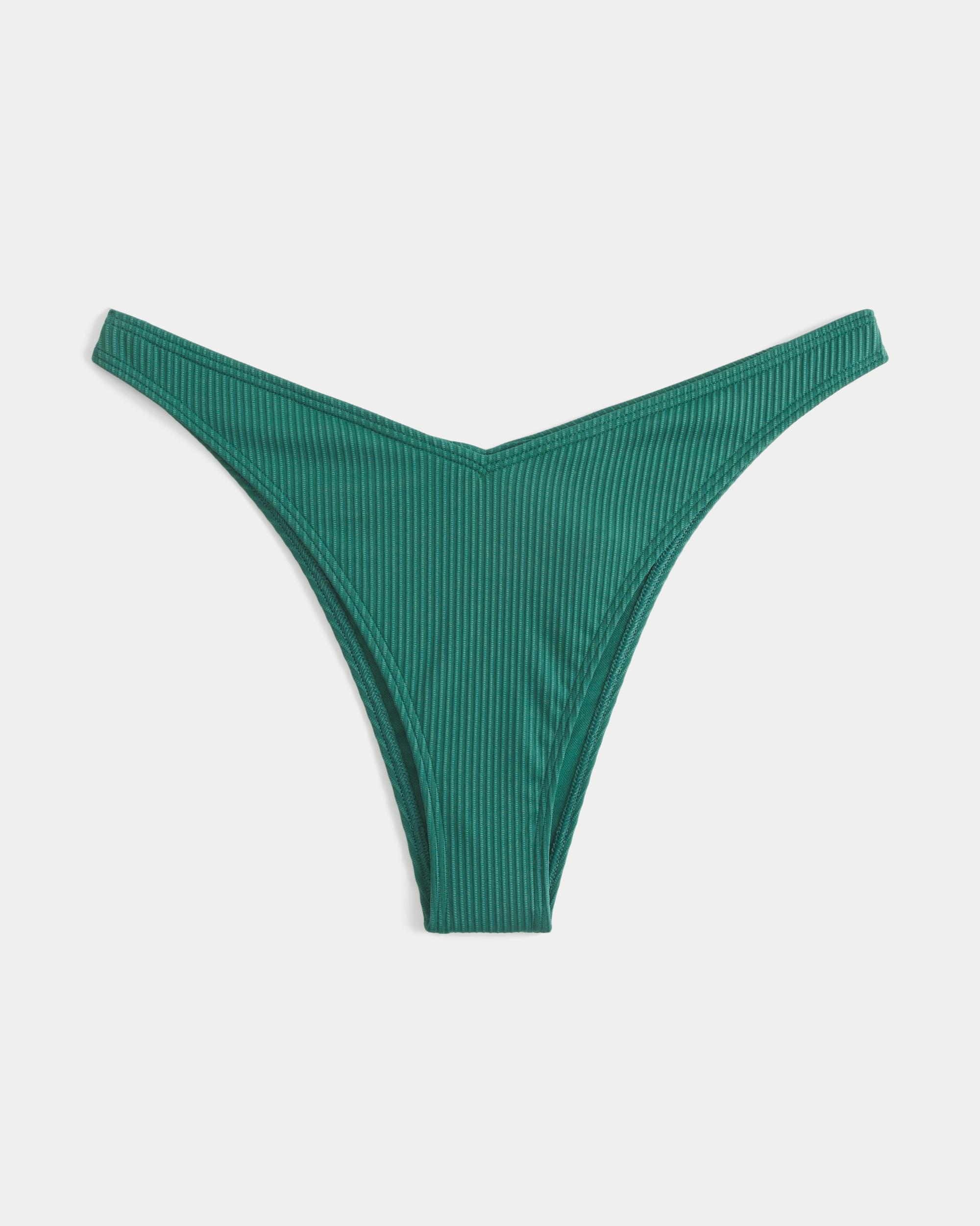 Ribbed High-Leg V-Waist Cheekiest Bikini Bottom Product Image