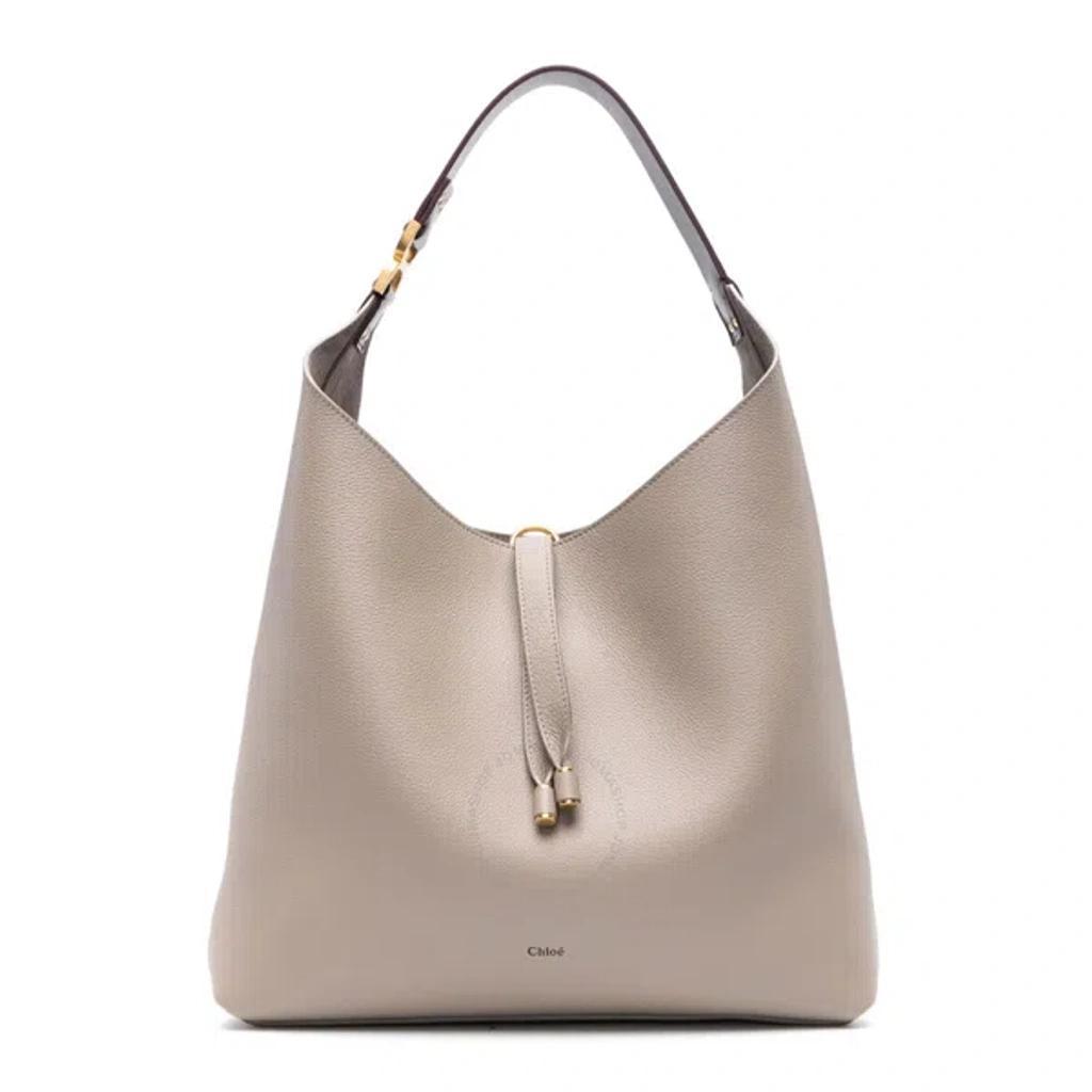 CHLOÉ Grey Marcie Leather Shoulder Bag Product Image