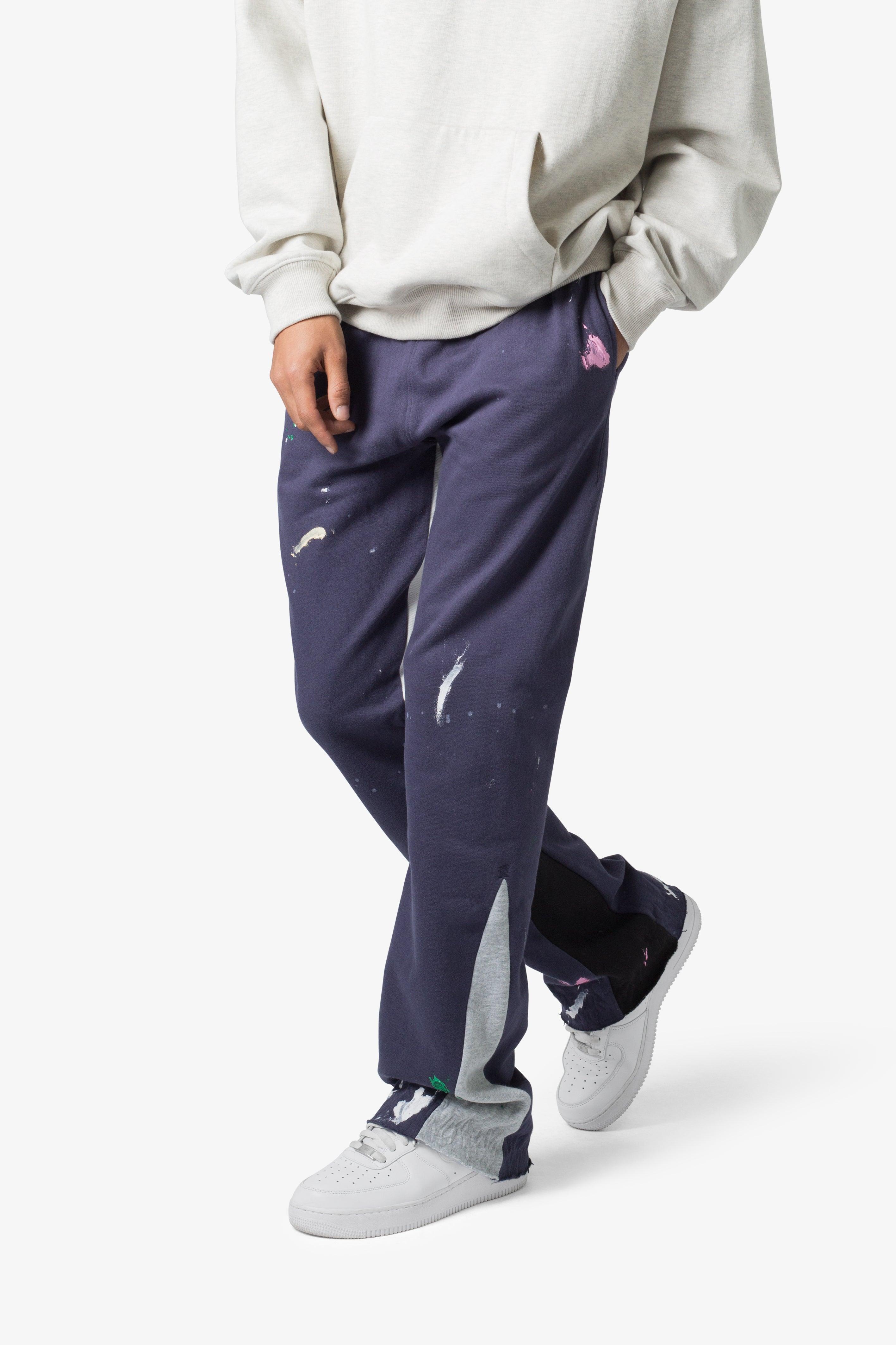 Contrast Bootcut Sweatpants - Vintage Navy Product Image