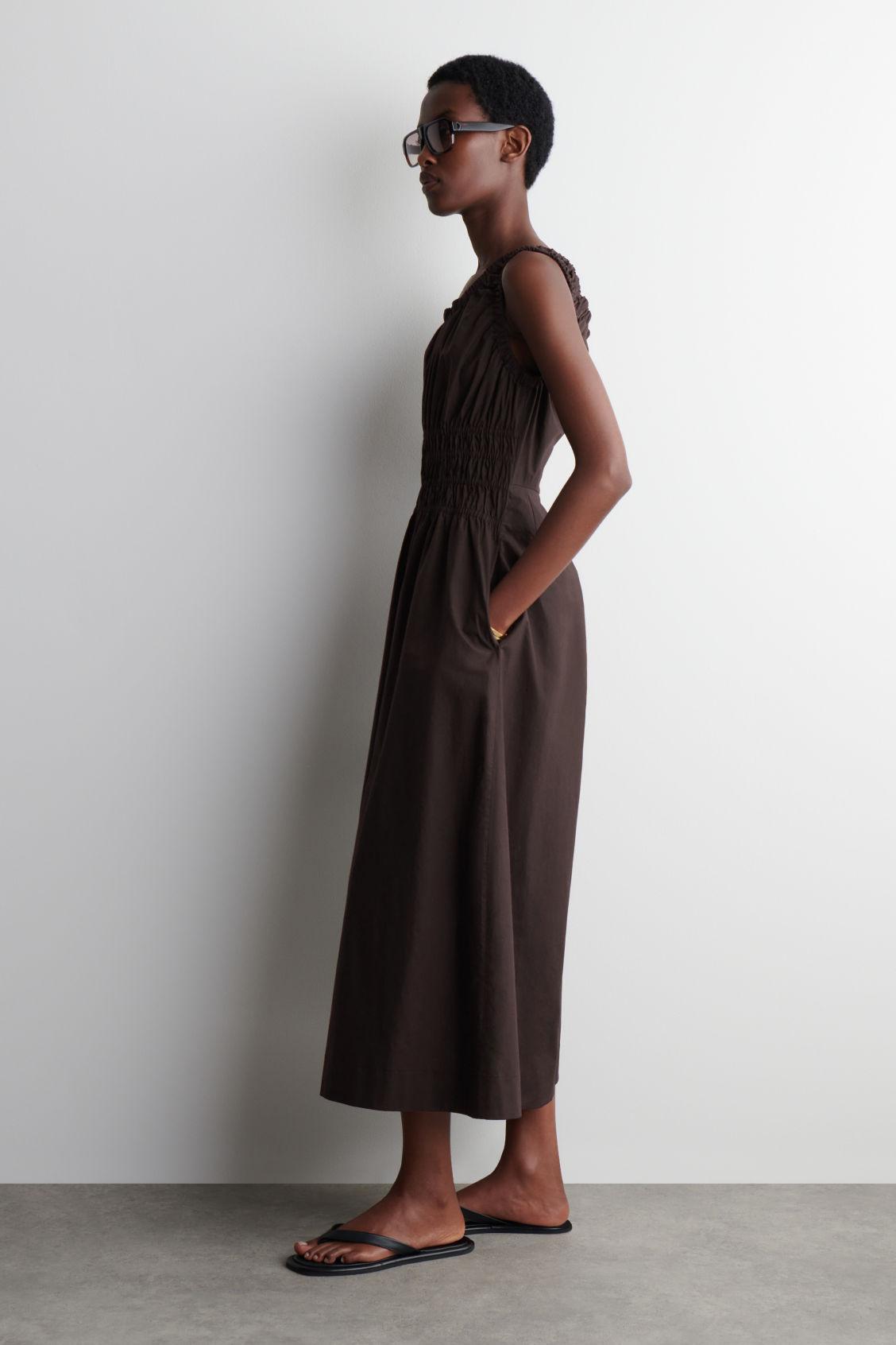 SHIRRED COTTON JUMPSUIT Product Image