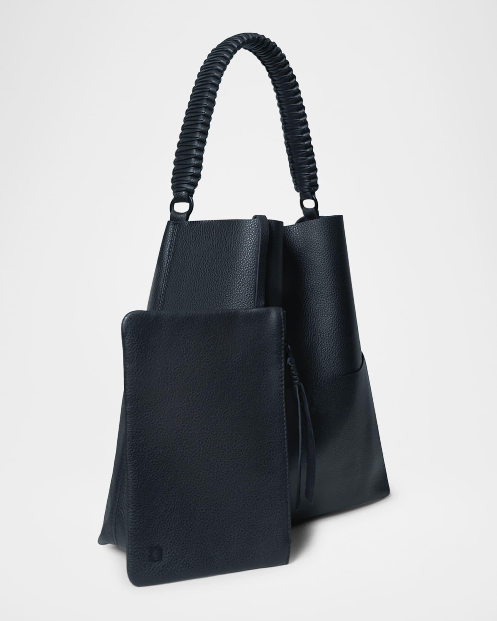 Slim Medium Grained Leather Tote Bag Product Image