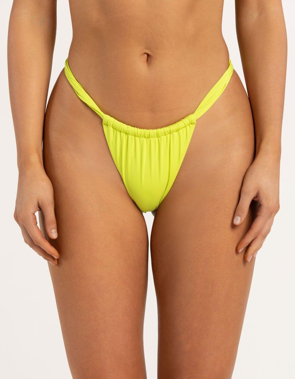 FULL TILT Ruched Tiny Bikini Bottoms Product Image