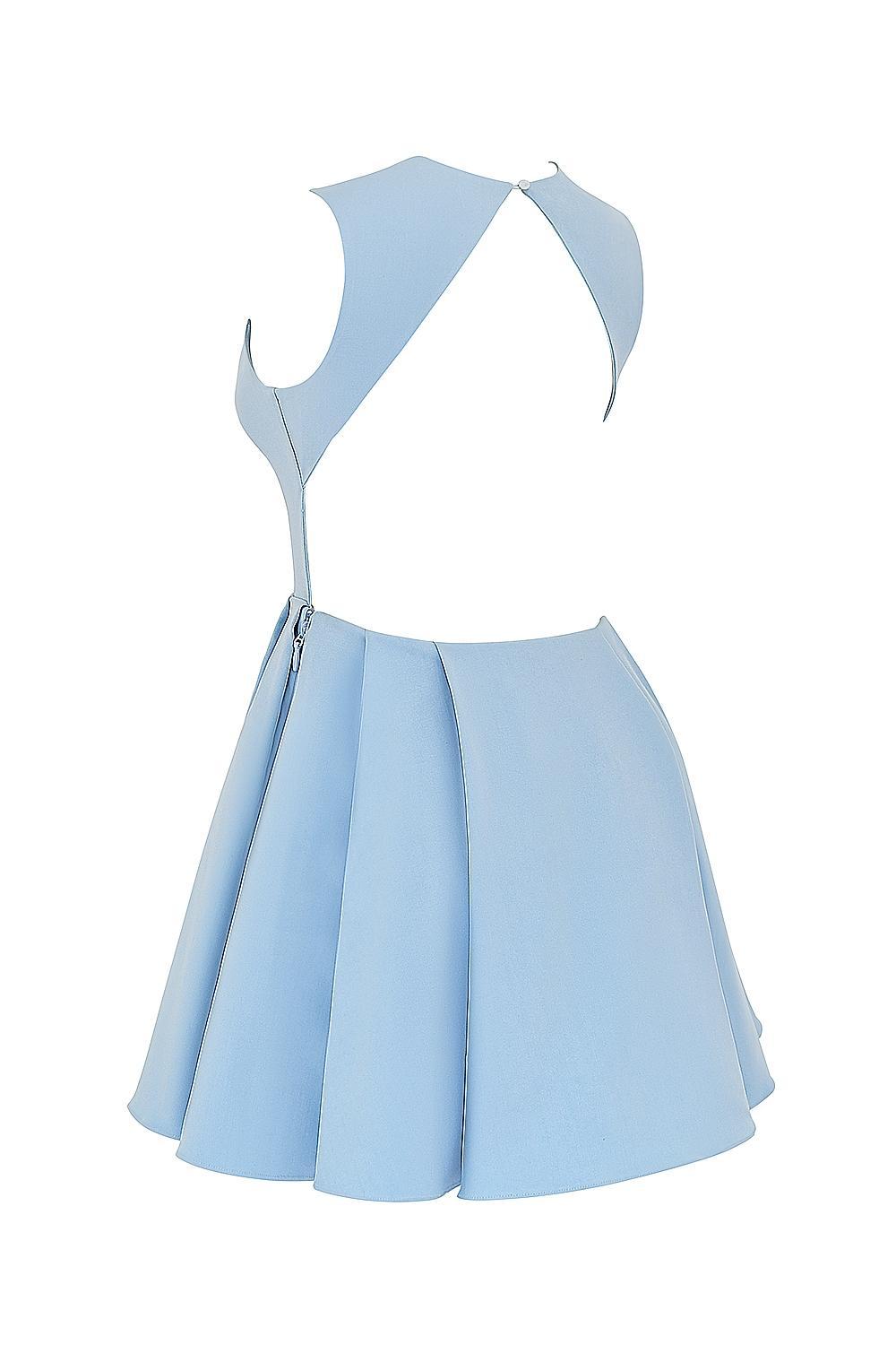 Ingrid  tuscan blue twill mini dress Product Image