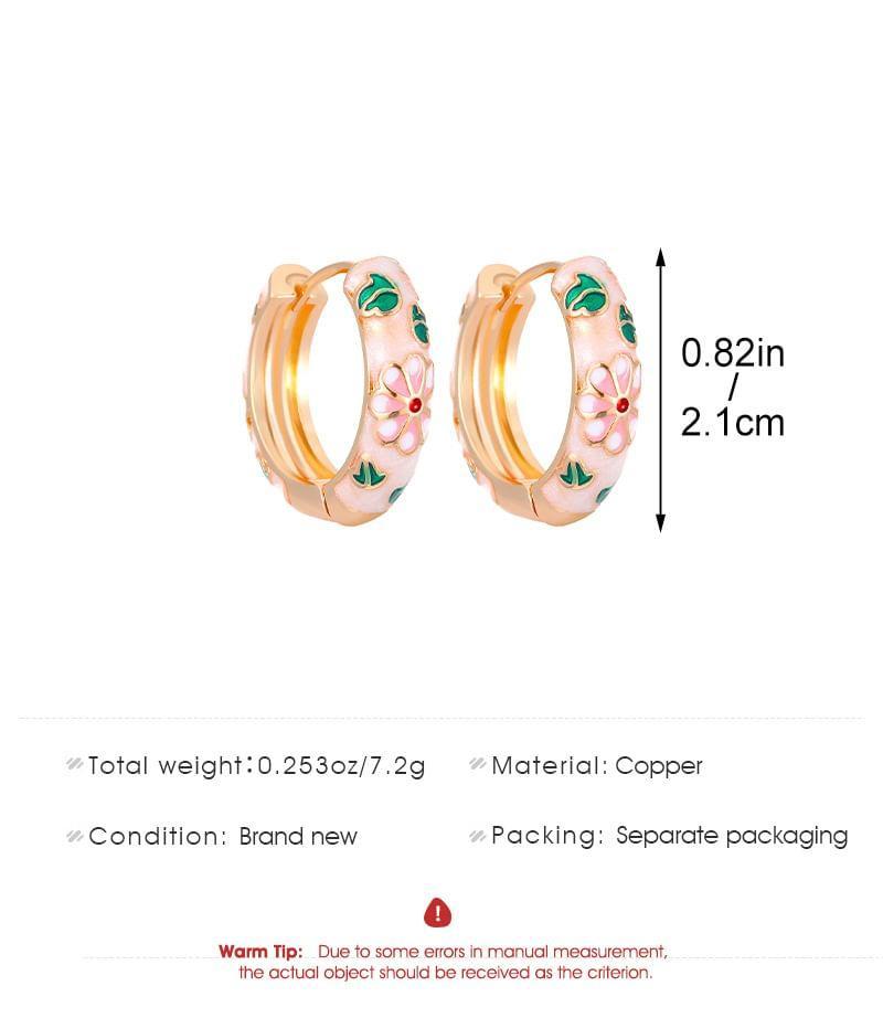 Flower Hoop Earring Product Image