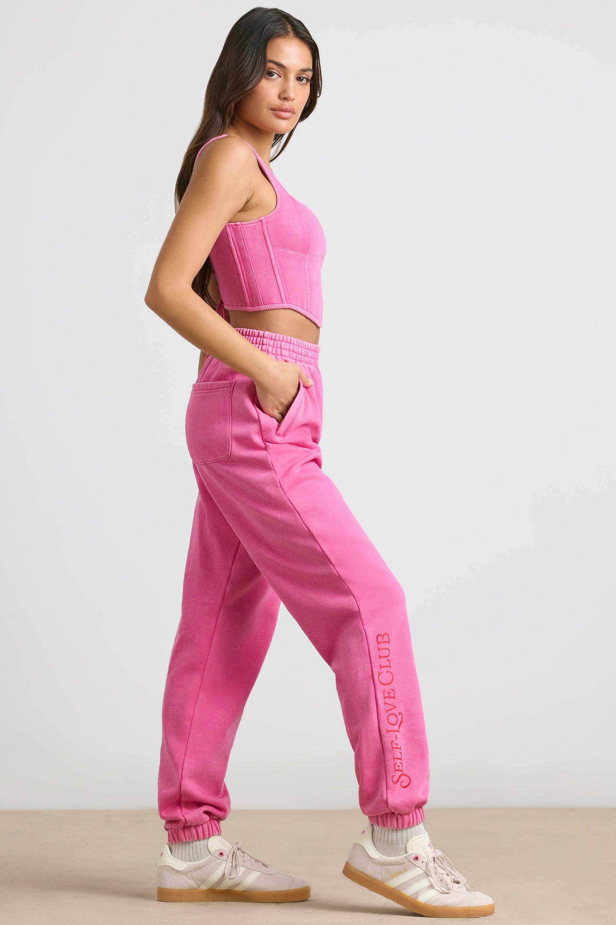 Oversized Joggers in Hot Pink Product Image