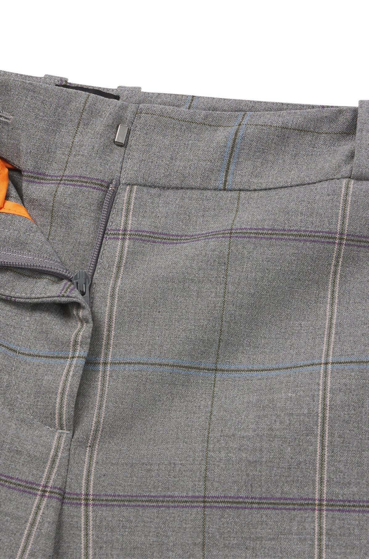 Formal trousers in checked stretch fabric Product Image