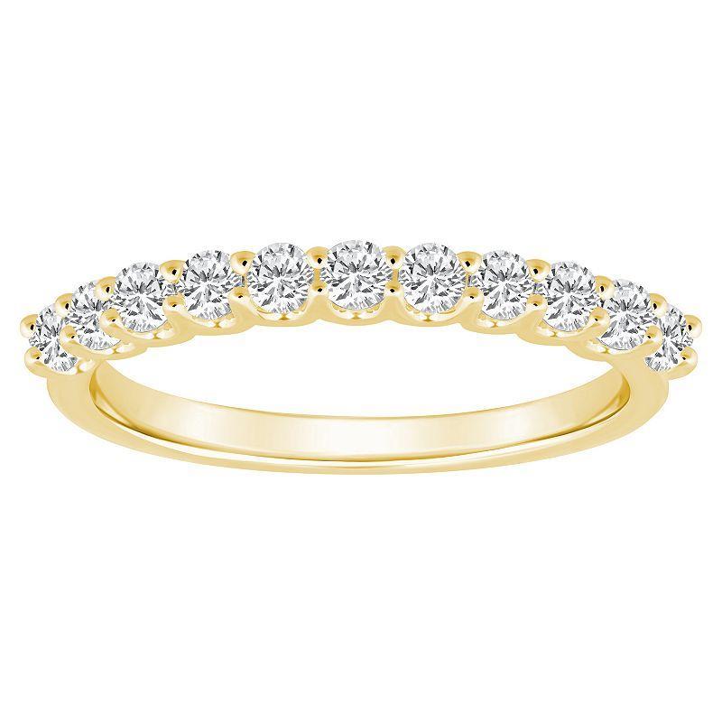 Alyson Layne 14k Gold 1/2 Carat T.W. Diamond 11-Stone Wedding Band, Women's, Size: 5.50, Yellow Product Image