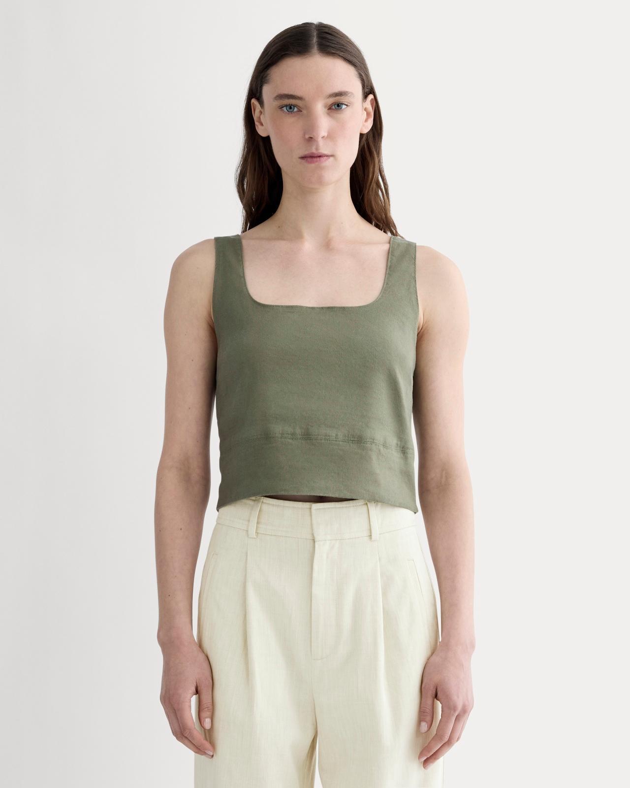 Womens Square Tank in Stretch Linen by Everlane Product Image