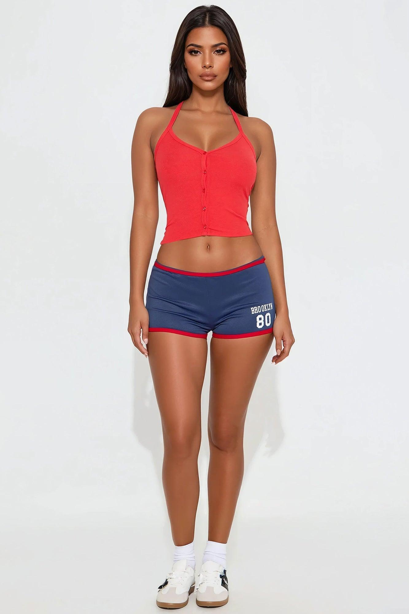Hannah Halter Top - Red Product Image