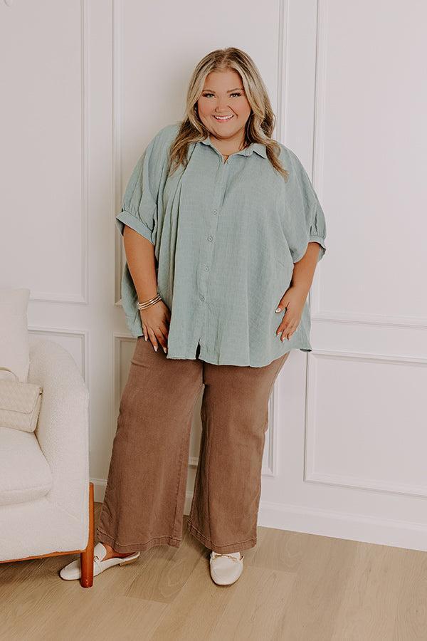 Fit Check Oversized Button Up in Blue Curves Product Image