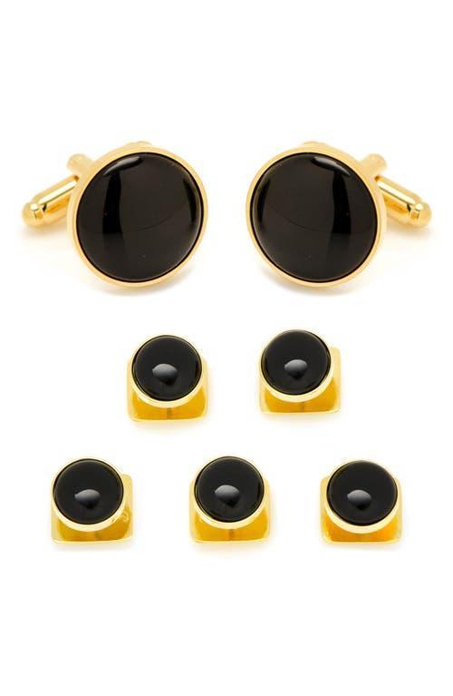 Mens Black Onyx Cufflink 5-Stud Set Product Image