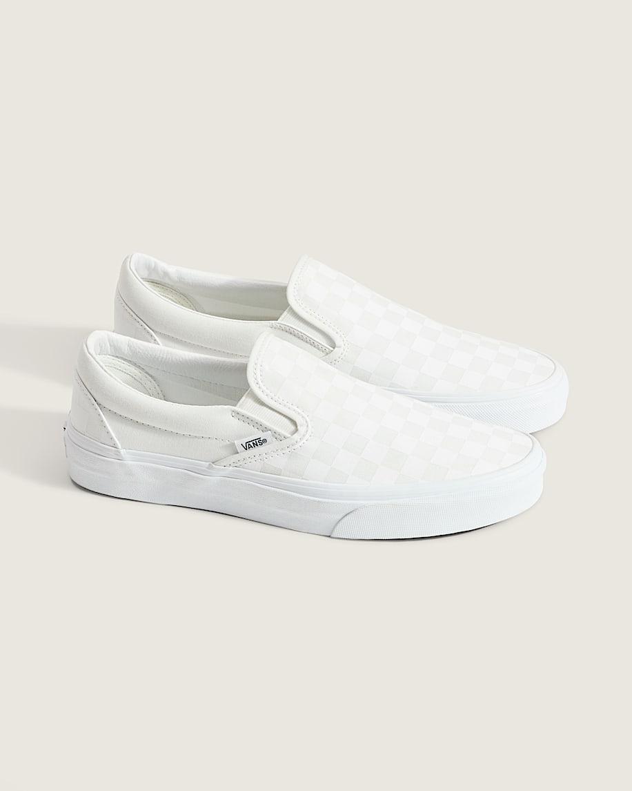Vans | Classic Checkerboard Slip-On True White/True White Classics Shoe Product Image